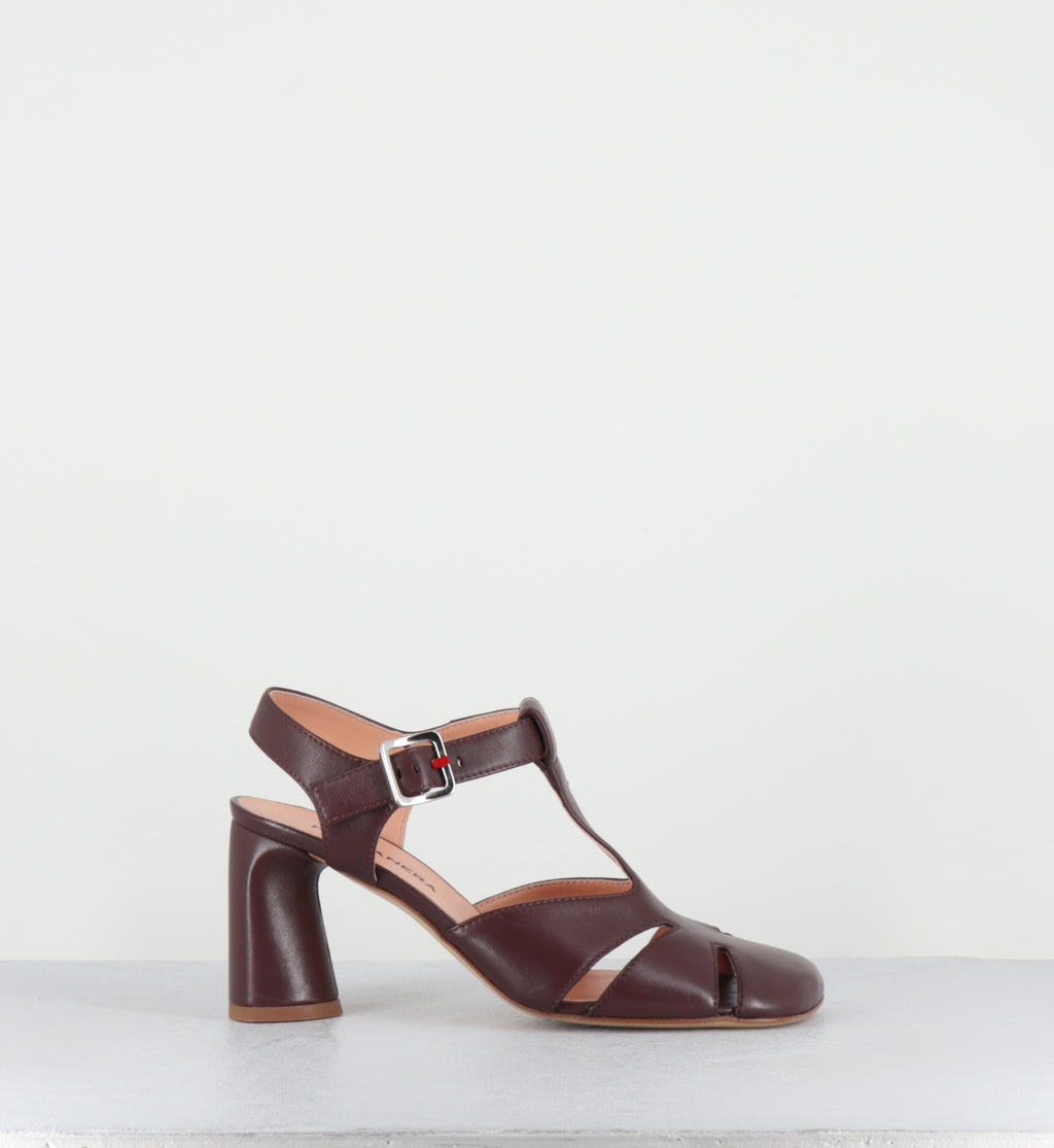 Chaussures en cuir marron à talon - DOTTY04 BARON CHIODINO