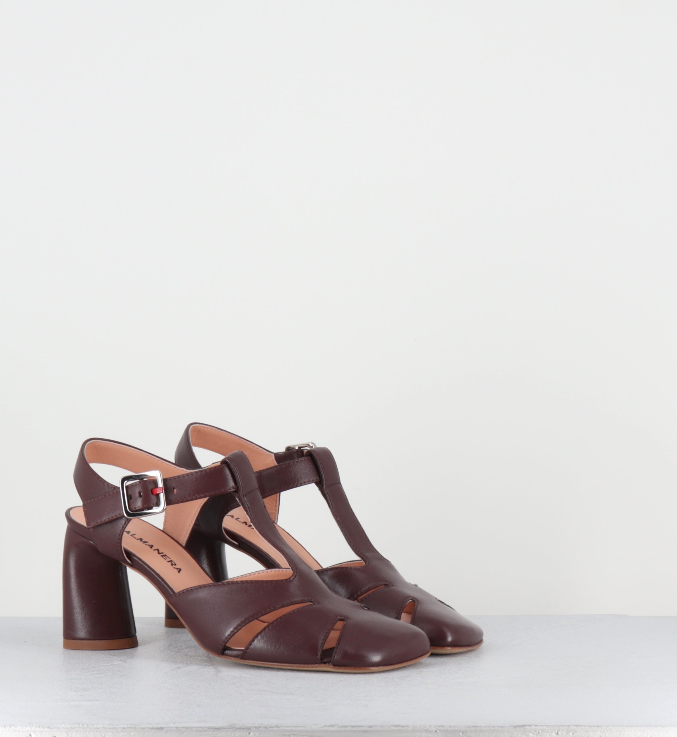Chaussures en cuir marron à talon - DOTTY04 BARON CHIODINO