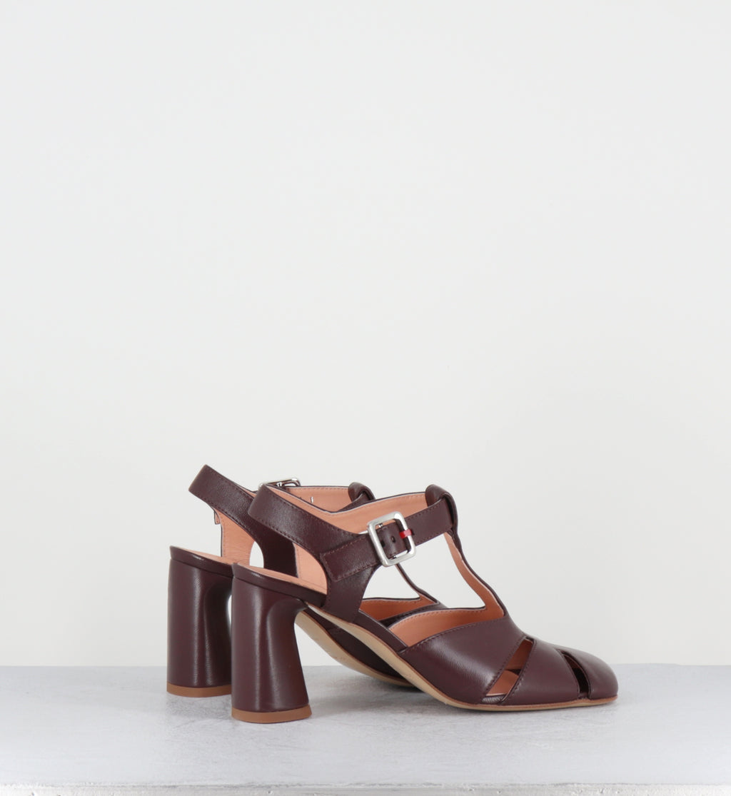 Chaussures en cuir marron à talon - DOTTY04 BARON CHIODINO