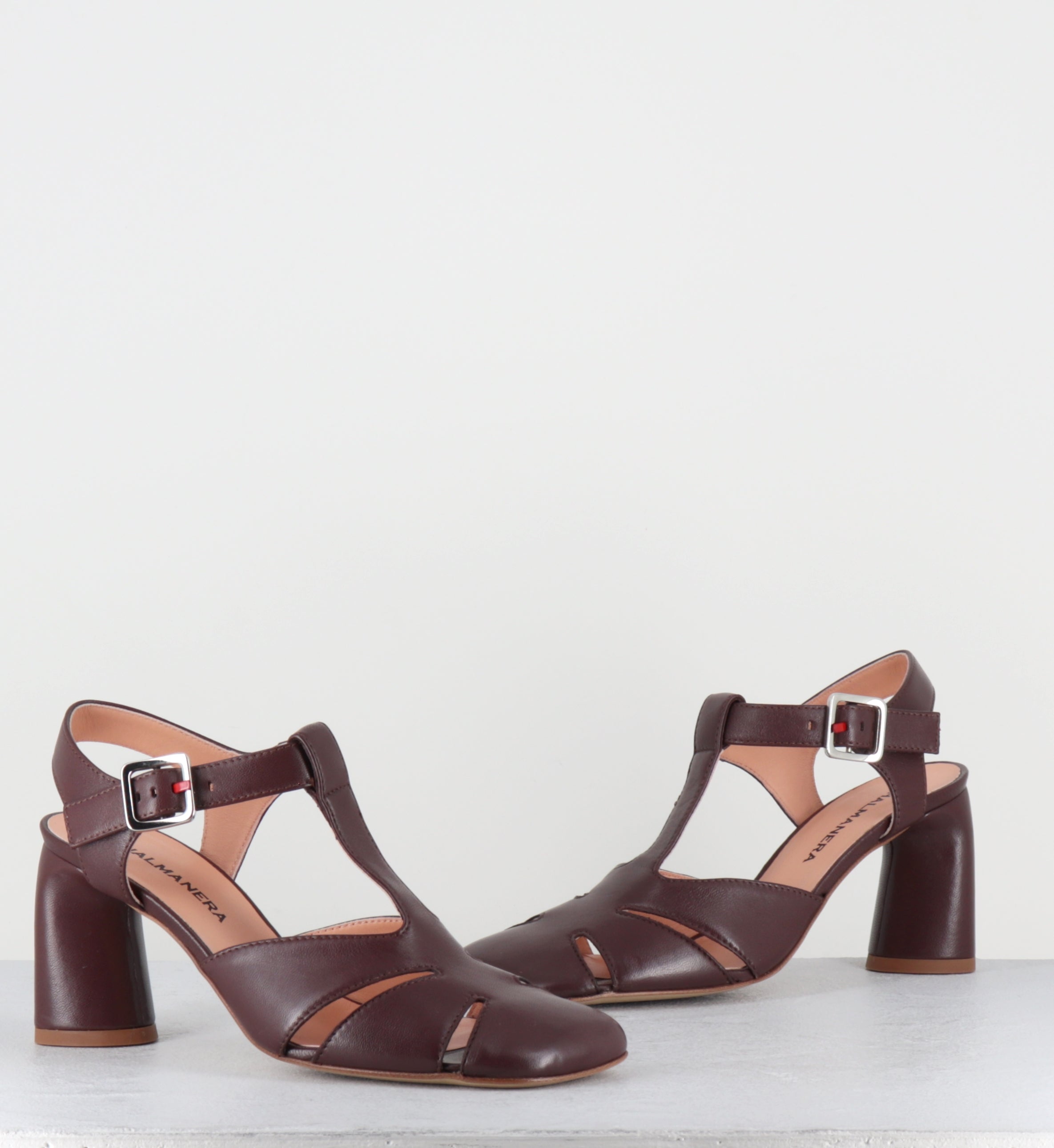 Chaussures en cuir marron à talon - DOTTY04 BARON CHIODINO