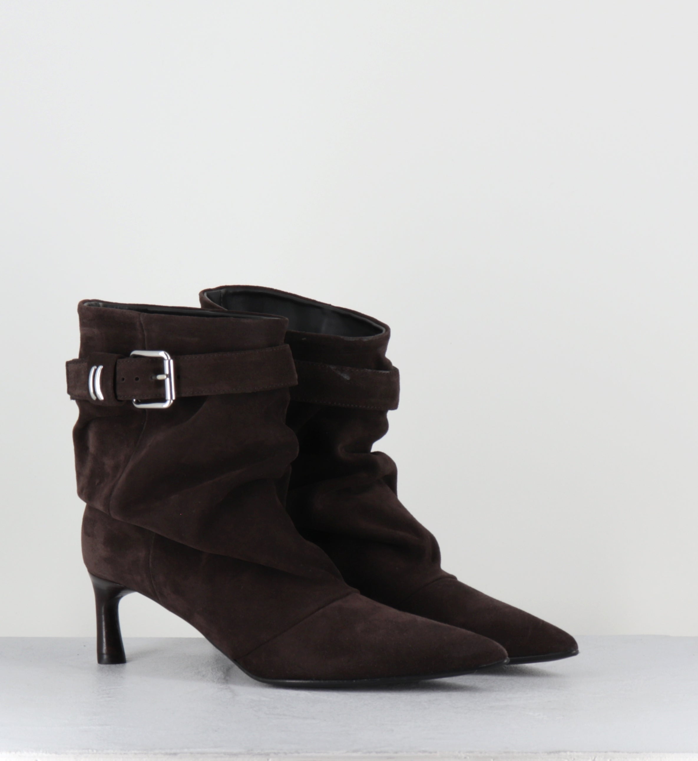 Boots pointues en daim marron - JADE18 VELOUR T MORO