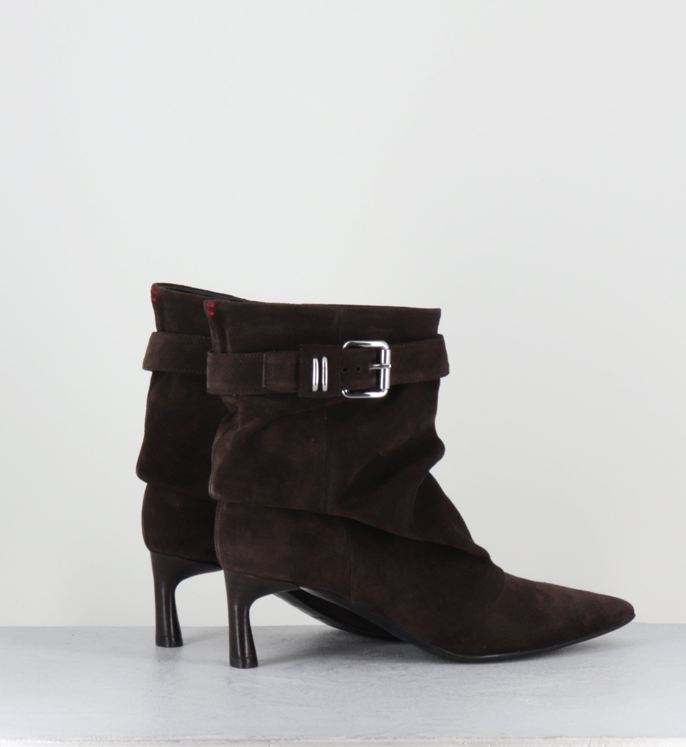 Boots pointues en daim marron - JADE18 VELOUR T MORO