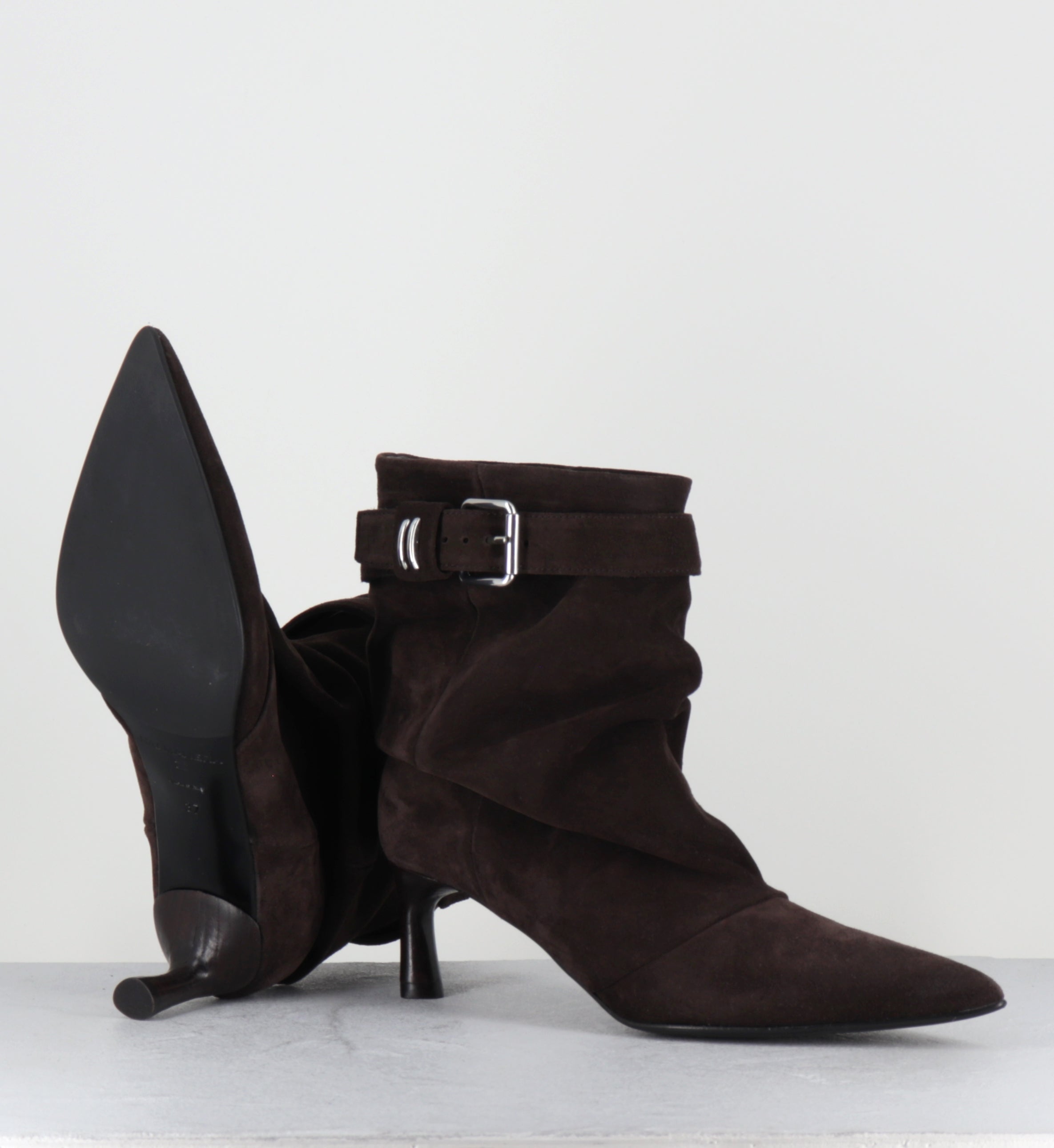 Boots pointues en daim marron - JADE18 VELOUR T MORO