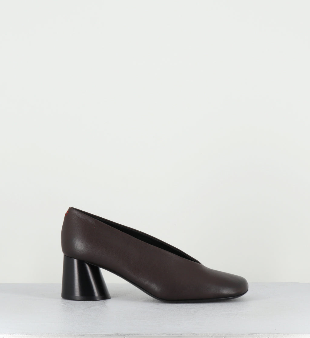 Escarpins en cuir marron - ODILE01 WASH MOKA