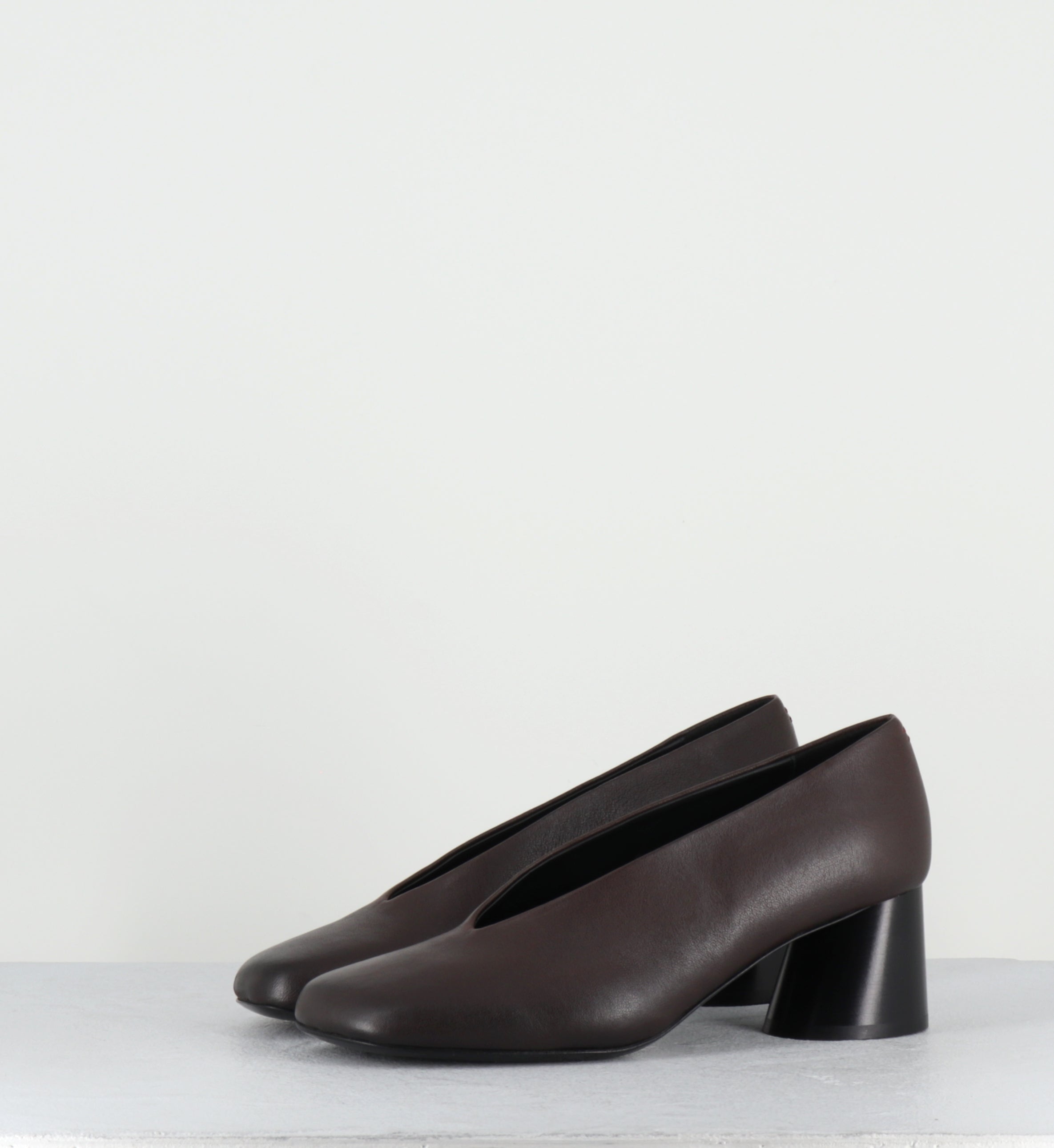 Escarpins en cuir marron - ODILE01 WASH MOKA