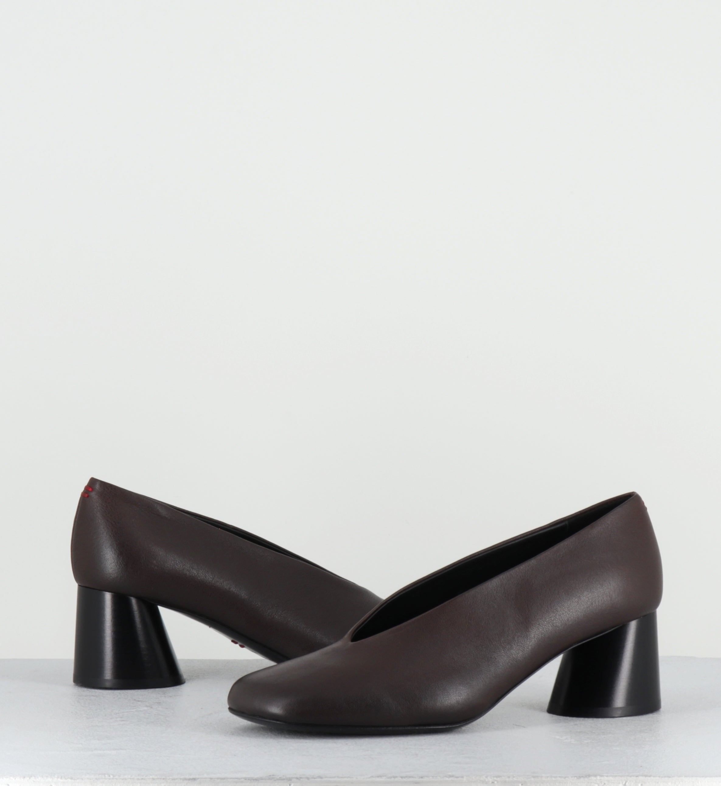 Escarpins en cuir marron - ODILE01 WASH MOKA