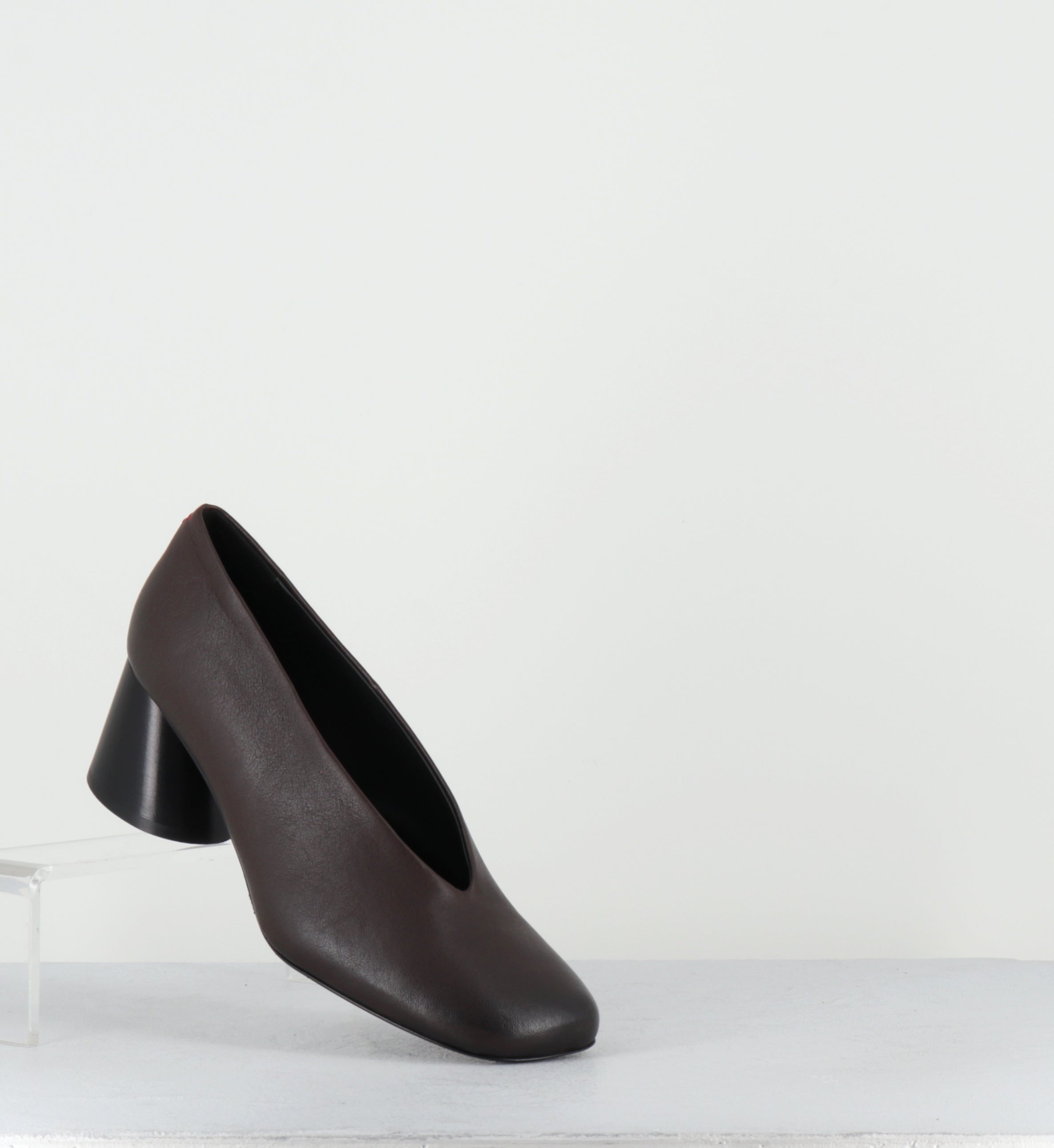 Escarpins en cuir marron - ODILE01 WASH MOKA