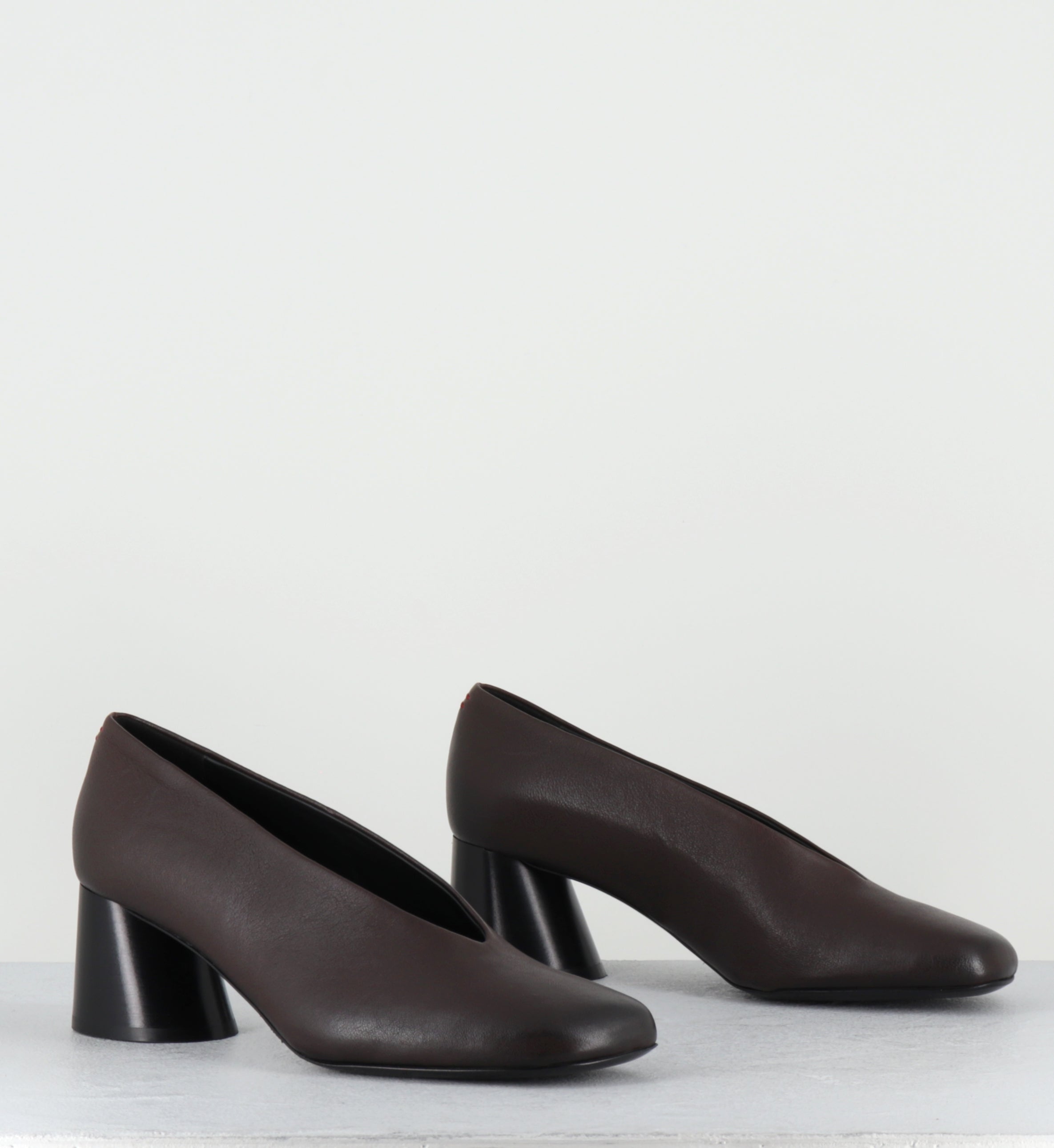 Escarpins en cuir marron - ODILE01 WASH MOKA