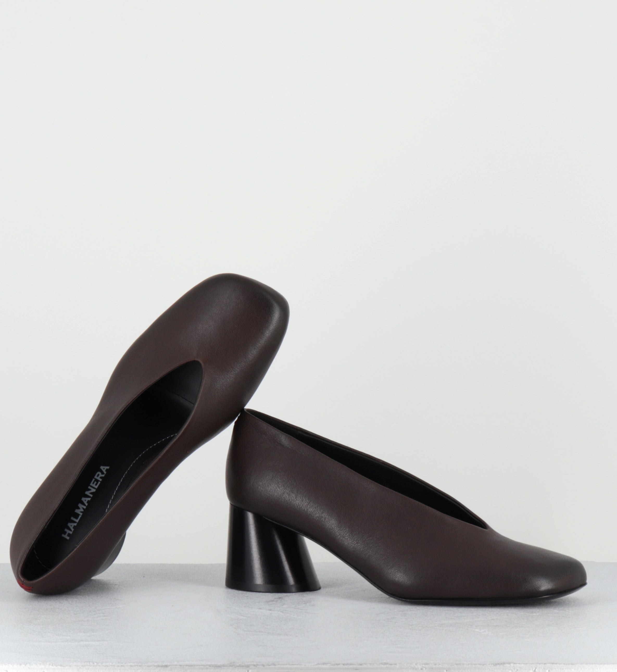 Escarpins en cuir marron - ODILE01 WASH MOKA