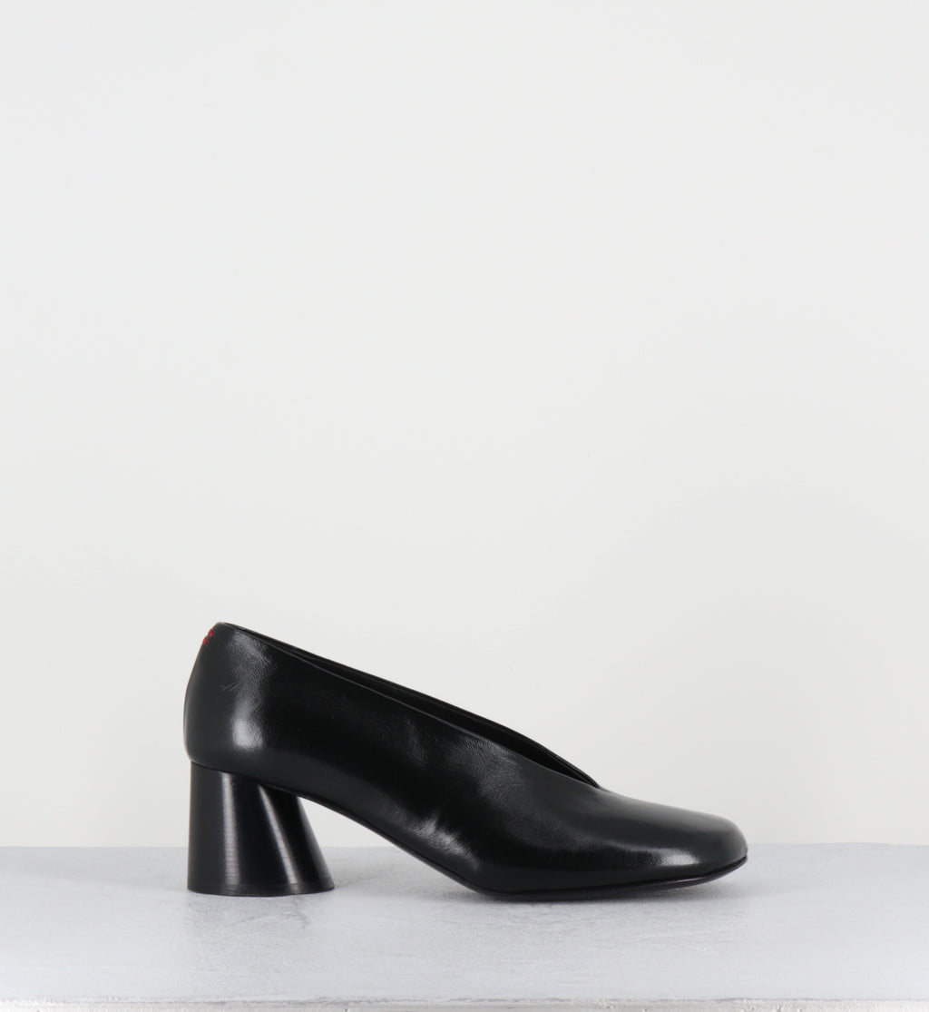 Escarpins en cuir noir - ODILE01 GLAZE NERO