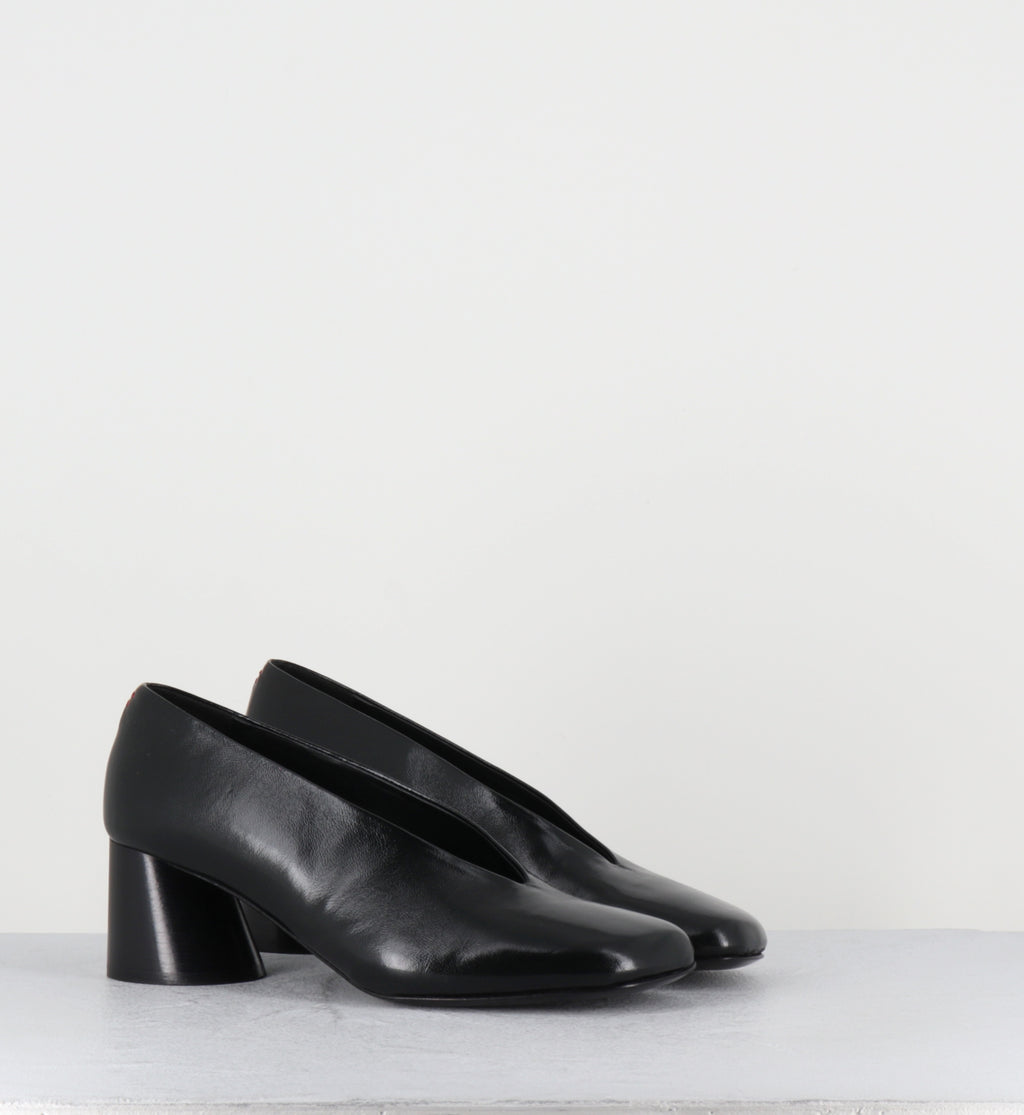 Escarpins en cuir noir - ODILE01 GLAZE NERO