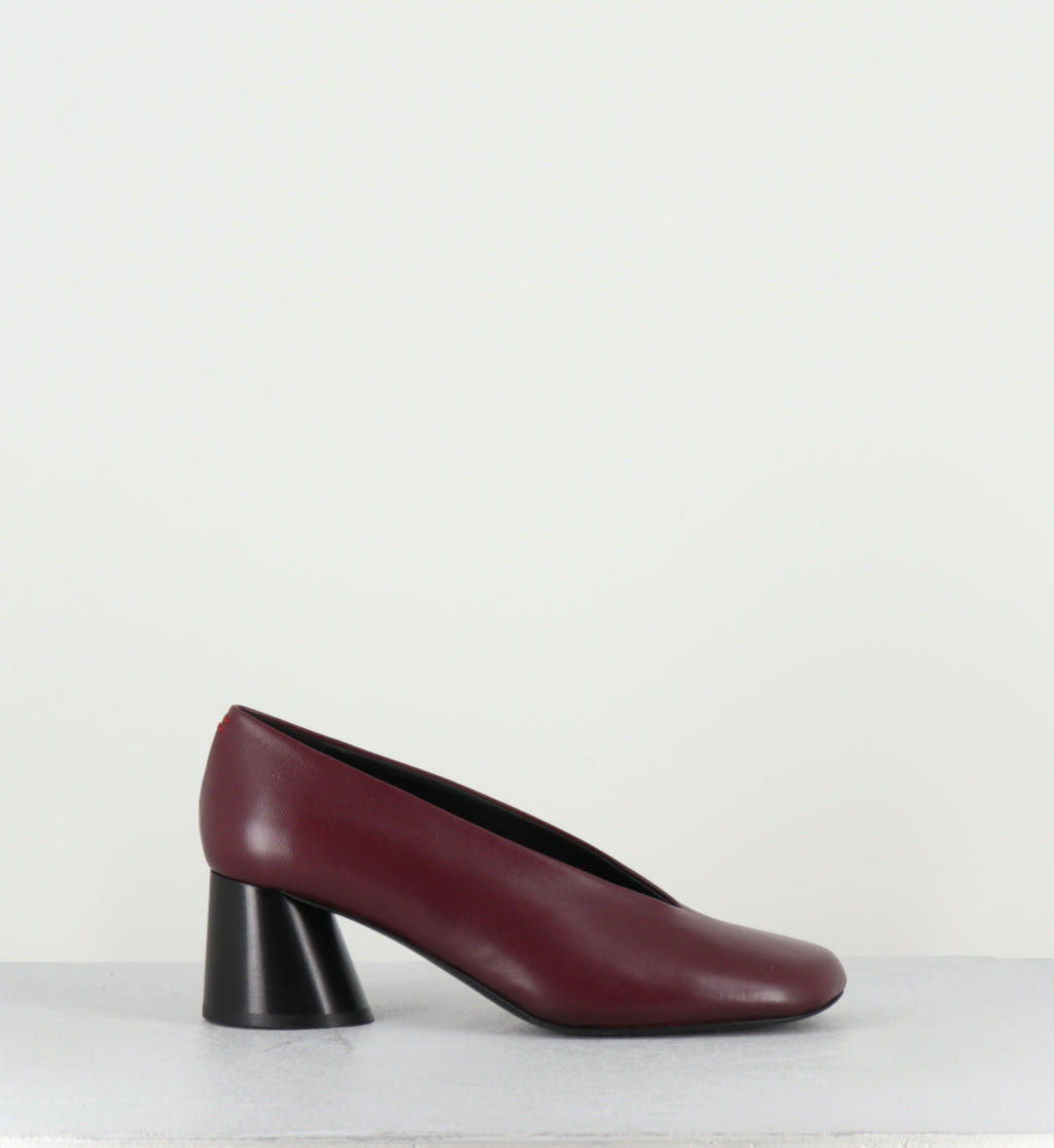 Escarpins en cuir bordeaux - ODILE01 BARON BORGONIA