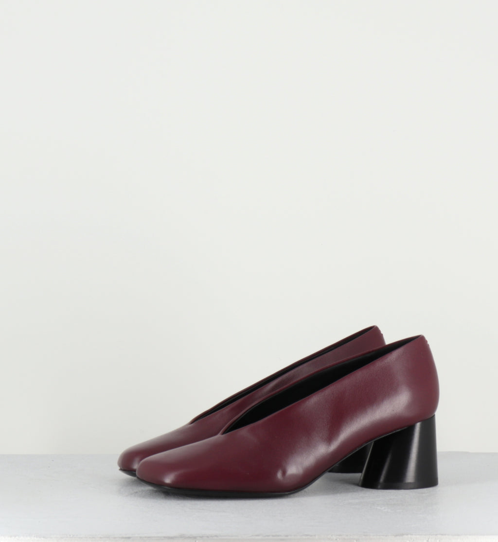 Escarpins en cuir bordeaux - ODILE01 BARON BORGONIA