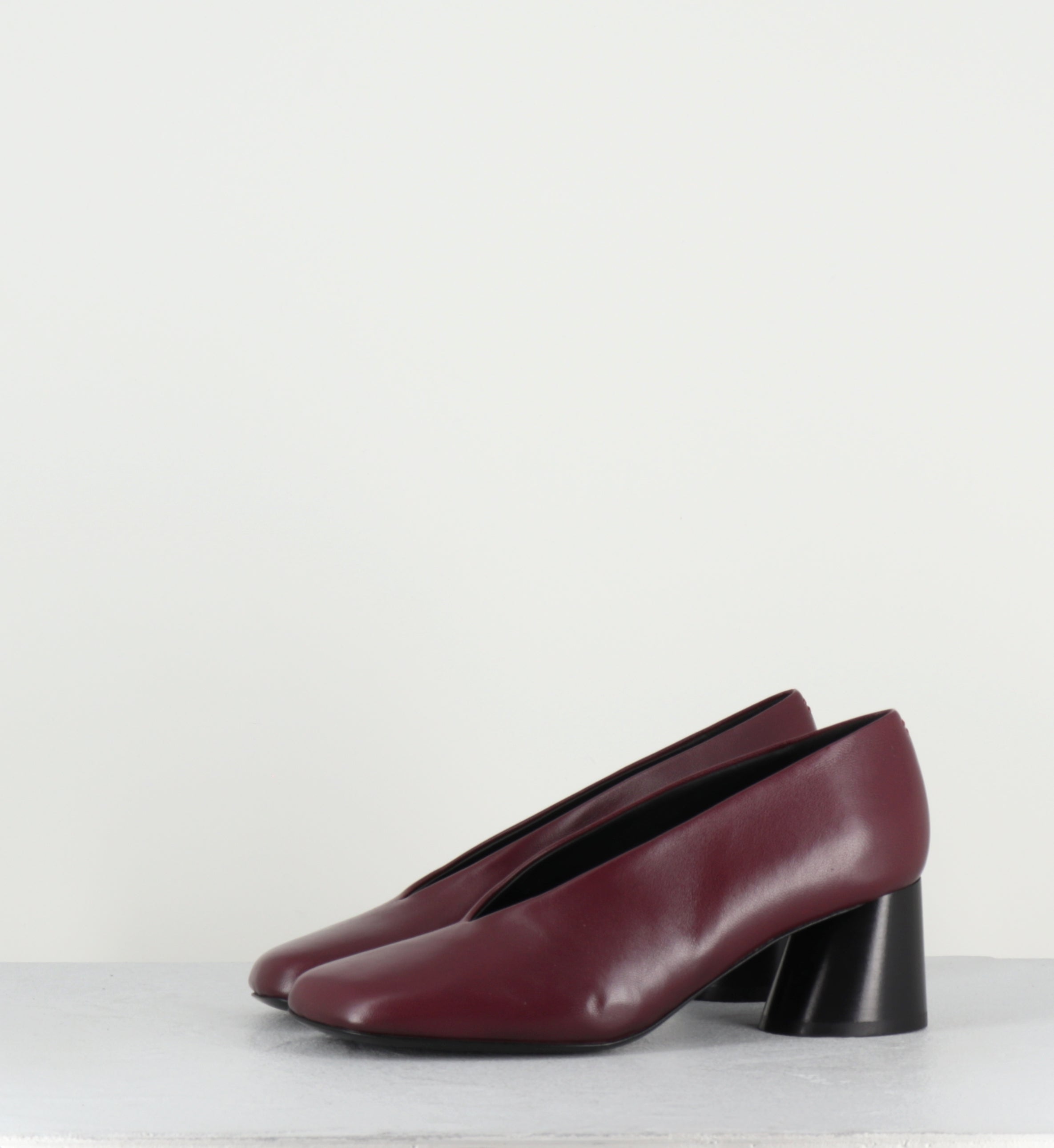 Escarpins en cuir bordeaux - ODILE01 BARON BORGONIA