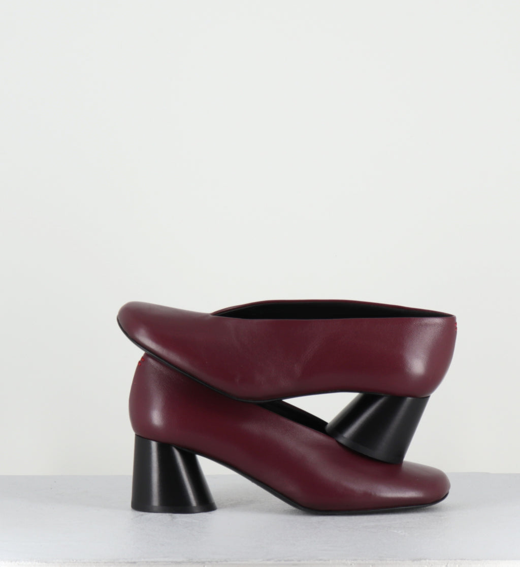 Escarpins en cuir bordeaux - ODILE01 BARON BORGONIA
