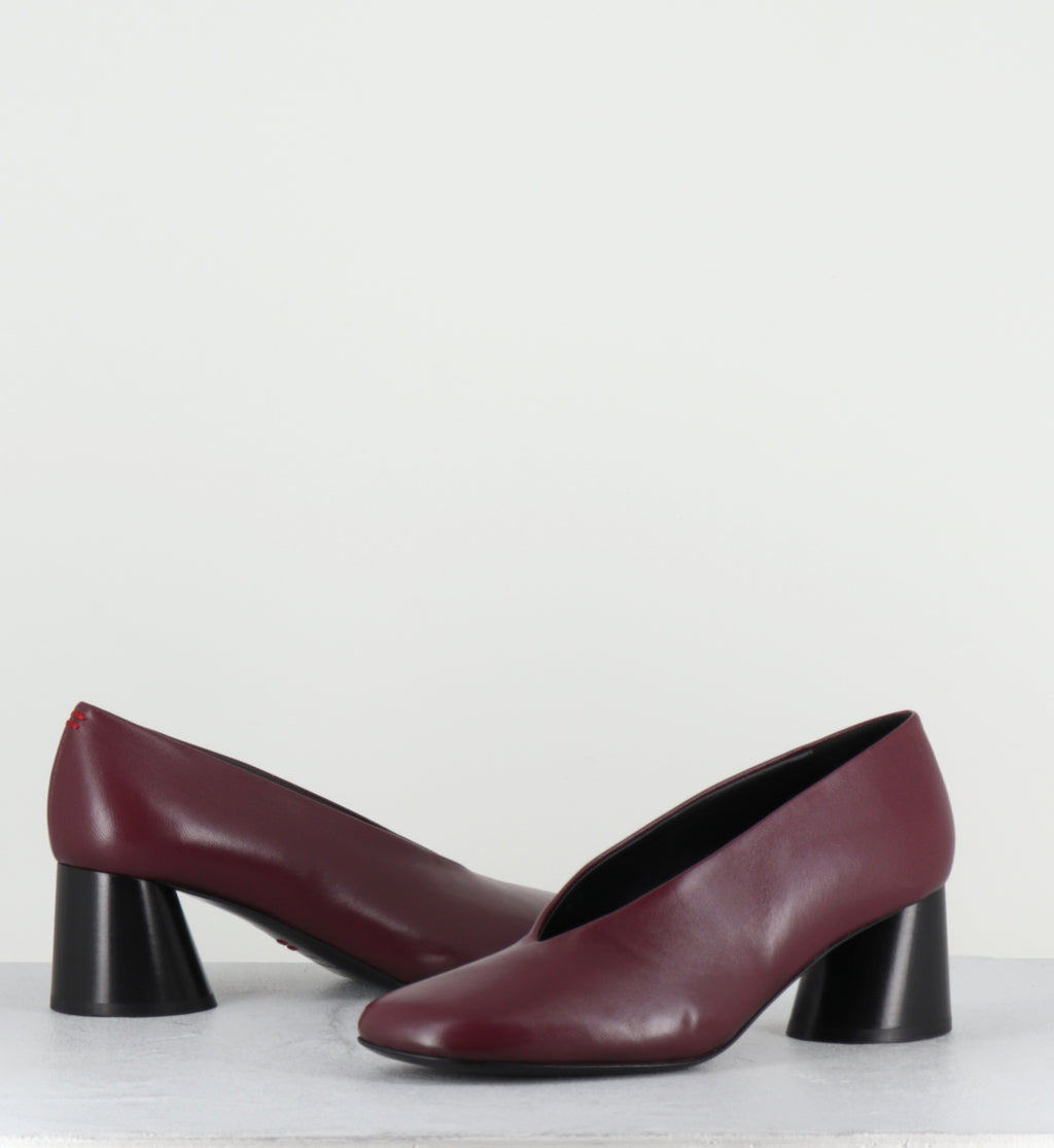 Escarpins en cuir bordeaux - ODILE01 BARON BORGONIA