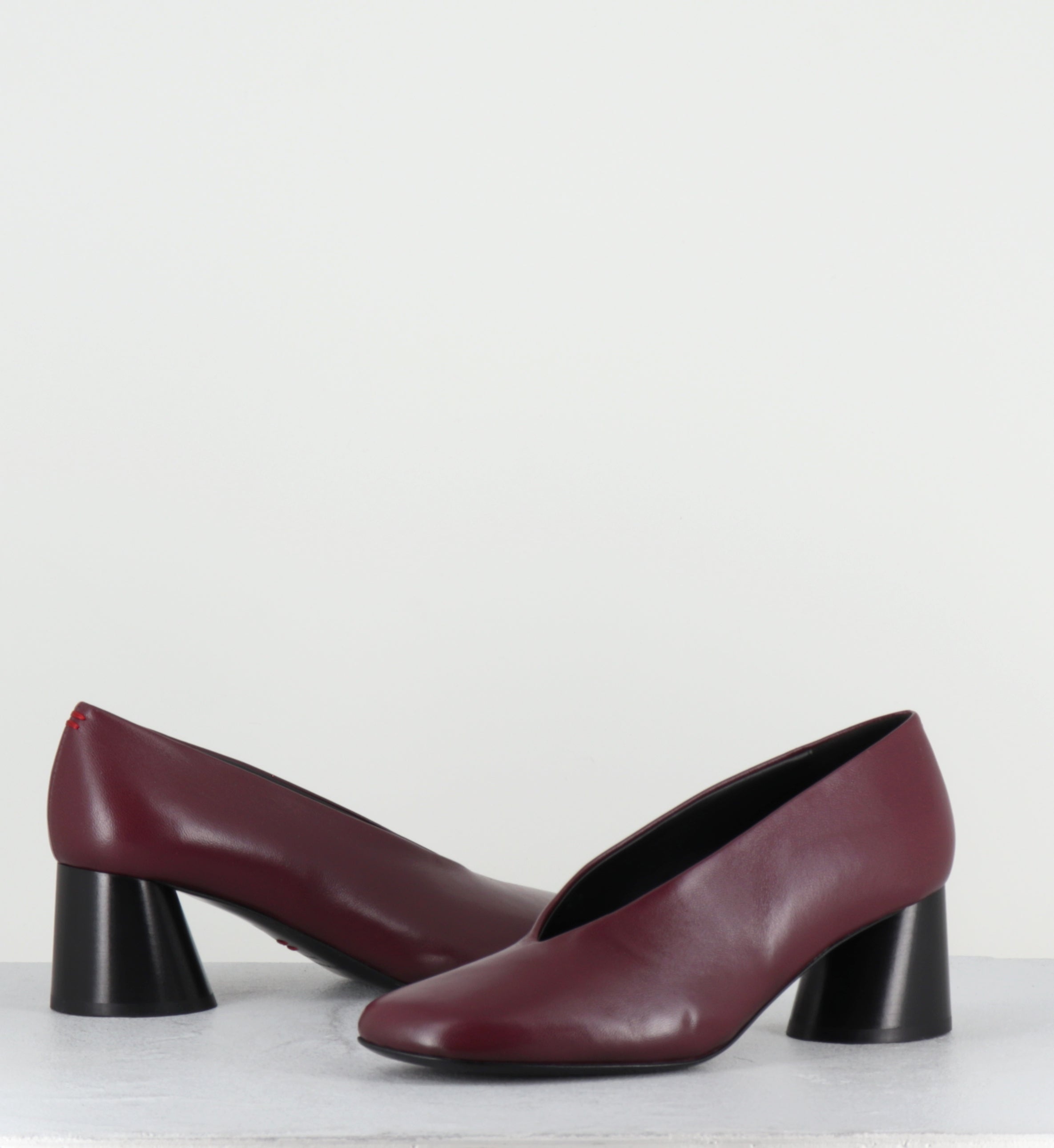 Escarpins en cuir bordeaux - ODILE01 BARON BORGONIA