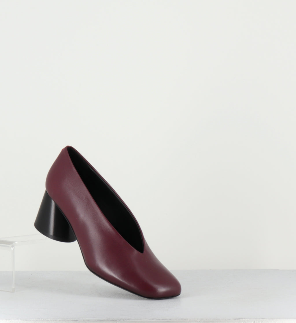 Escarpins en cuir bordeaux - ODILE01 BARON BORGONIA