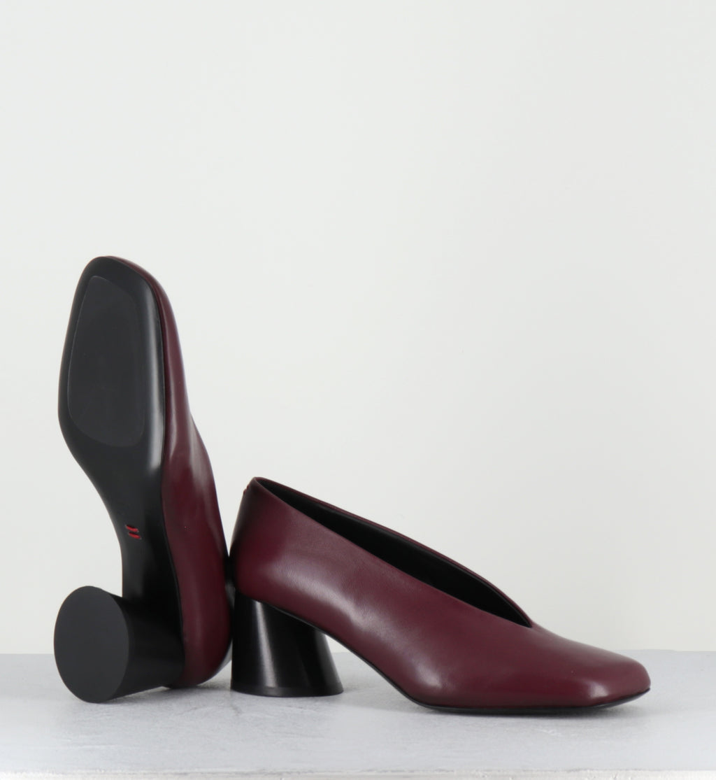 Escarpins en cuir bordeaux - ODILE01 BARON BORGONIA