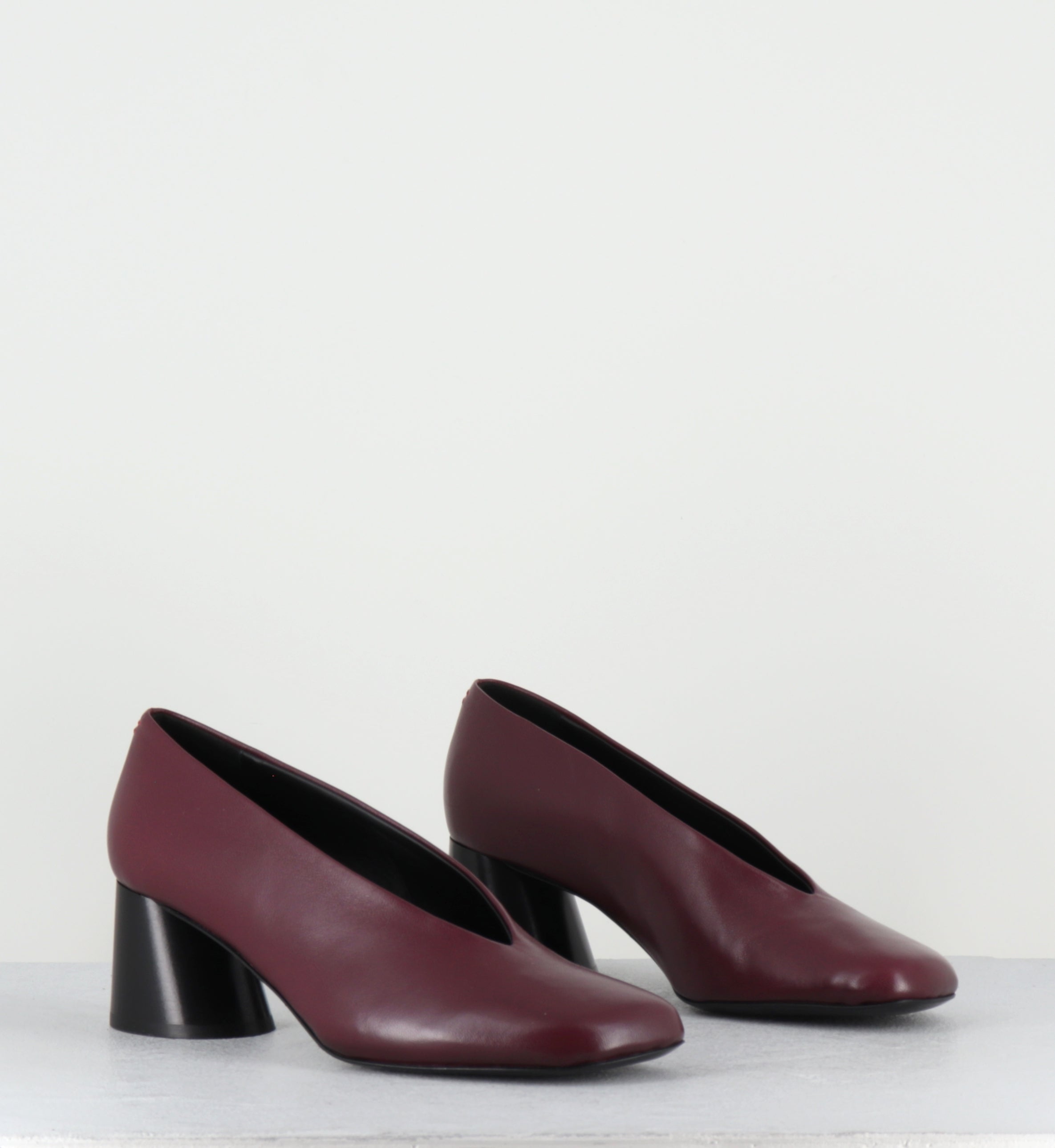 Escarpins en cuir bordeaux - ODILE01 BARON BORGONIA