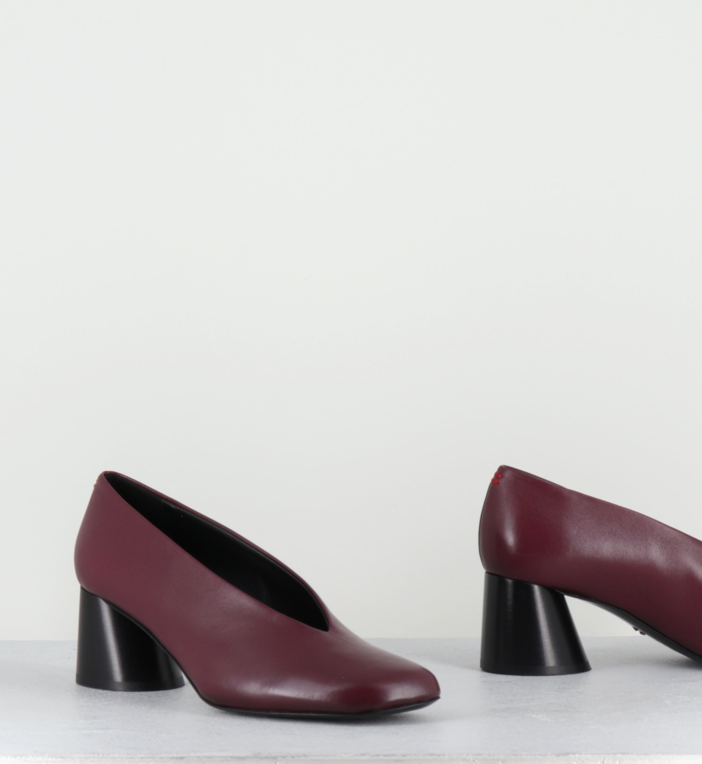 Escarpins en cuir bordeaux - ODILE01 BARON BORGONIA