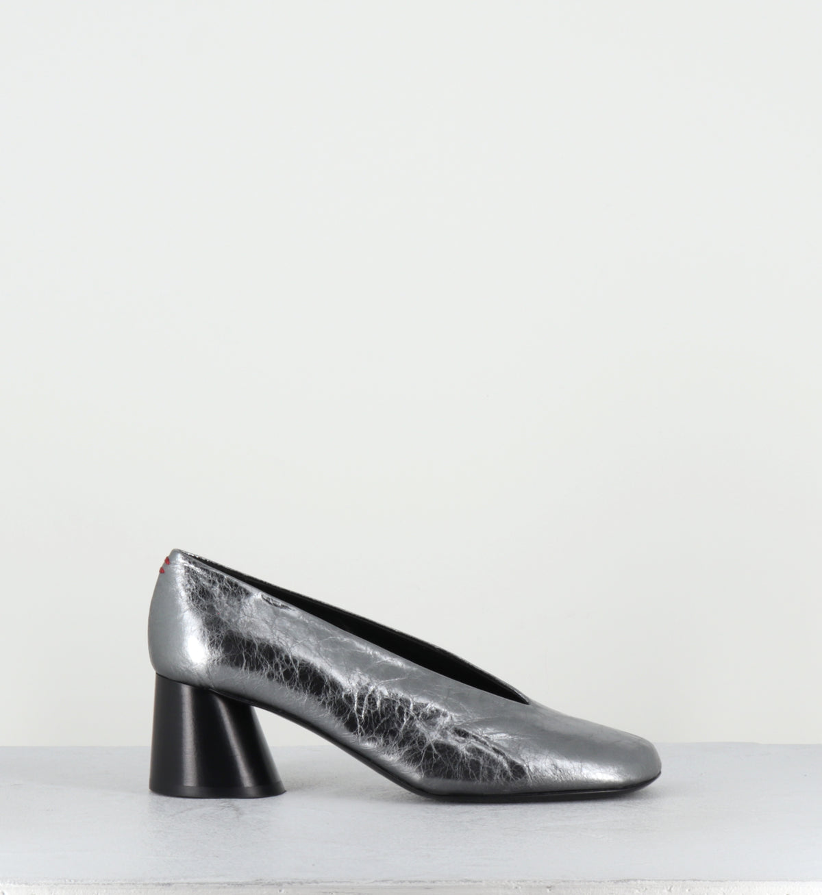 Escarpins cuir argent à talon margiela - ODILE01 LAMINA ALLUMINIO