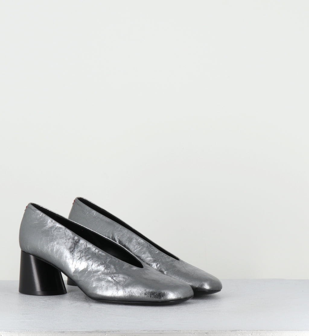 Escarpins cuir argent à talon margiela - ODILE01 LAMINA ALLUMINIO