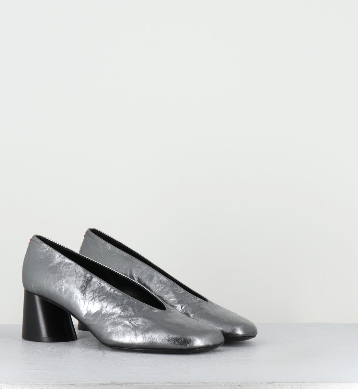 Escarpins cuir argent à talon margiela - ODILE01 LAMINA ALLUMINIO