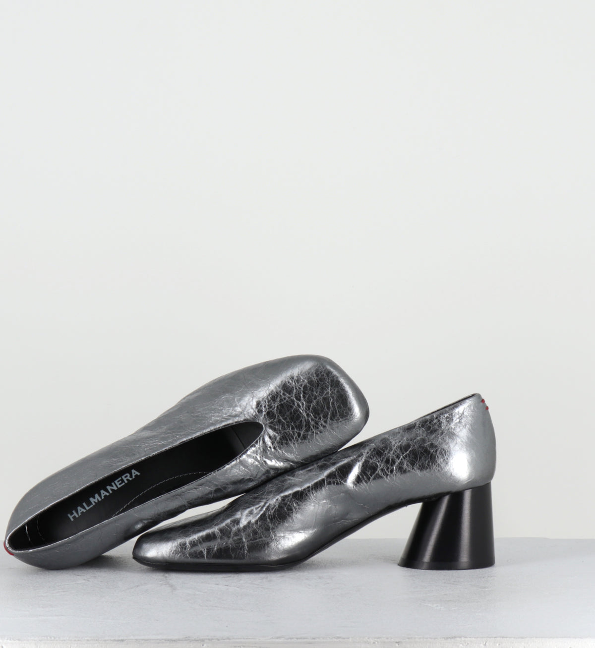 Escarpins cuir argent à talon margiela - ODILE01 LAMINA ALLUMINIO
