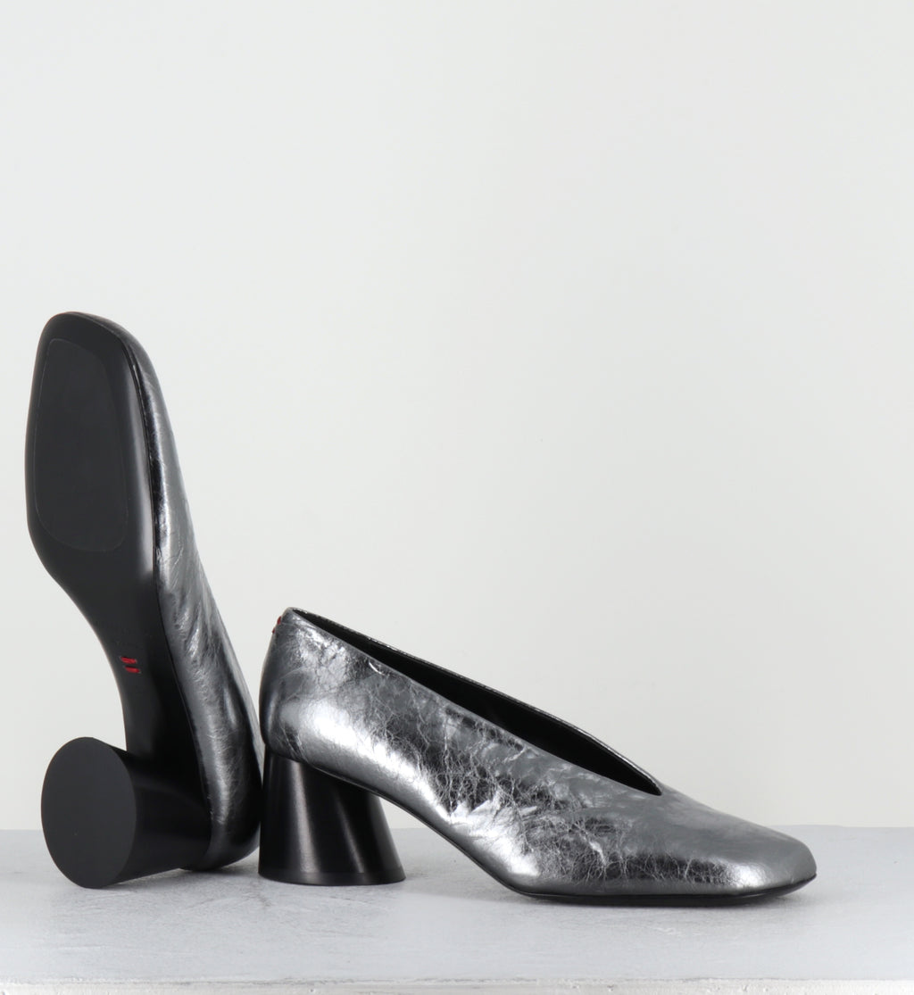 Escarpins cuir argent à talon margiela - ODILE01 LAMINA ALLUMINIO