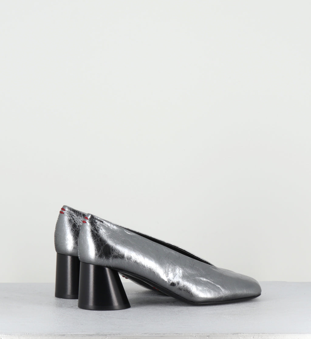 Escarpins cuir argent à talon margiela - ODILE01 LAMINA ALLUMINIO