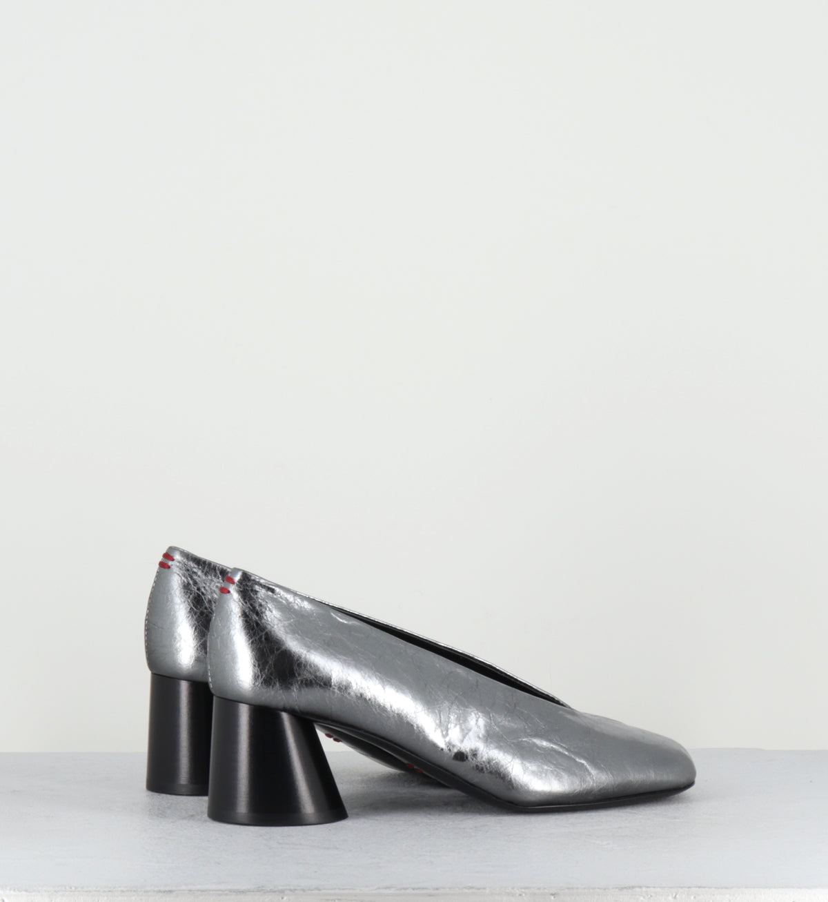 Escarpins cuir argent à talon margiela - ODILE01 LAMINA ALLUMINIO