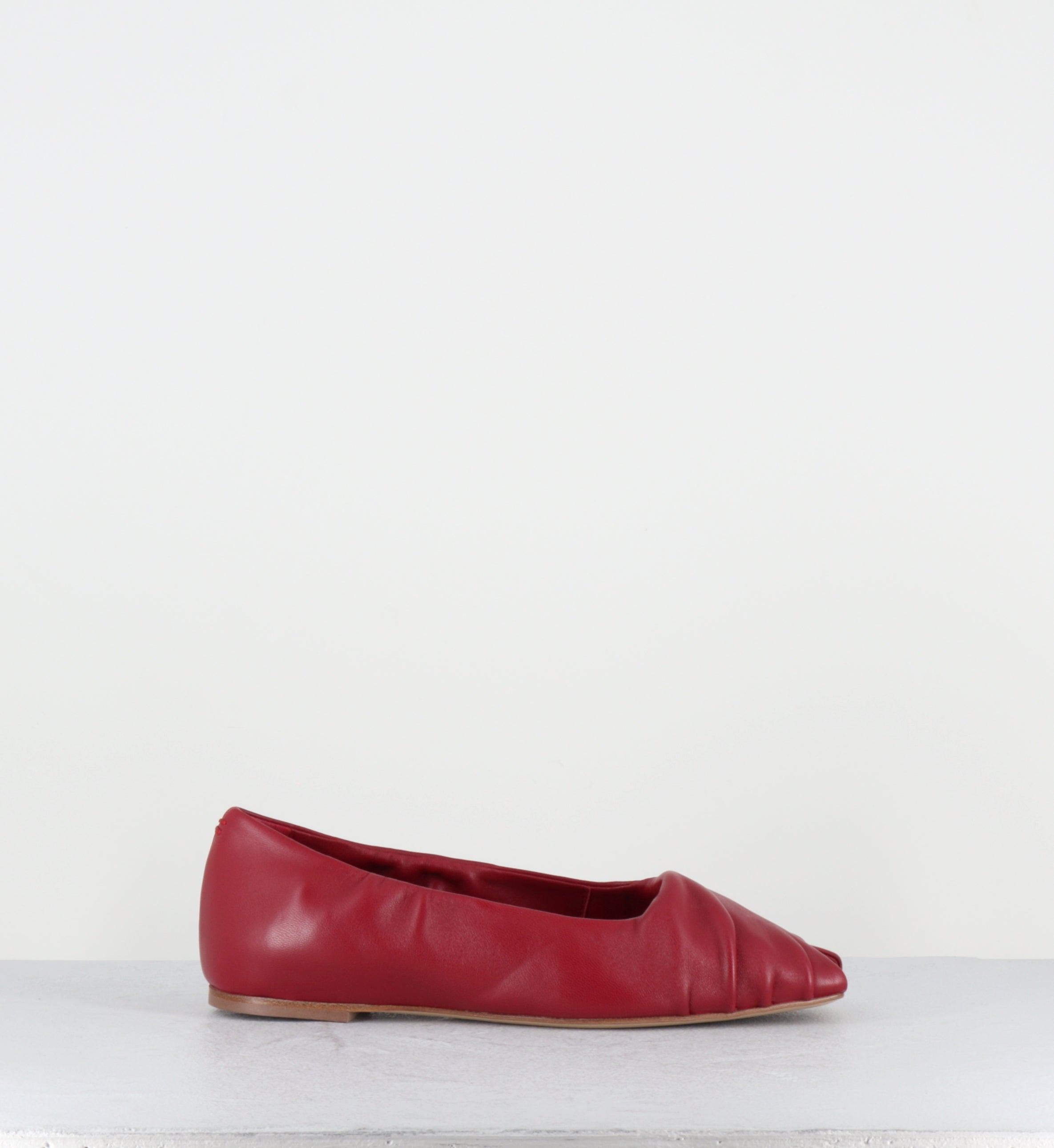Ballerines sandales en cuir rouge - SAMI01 BARON PASSION