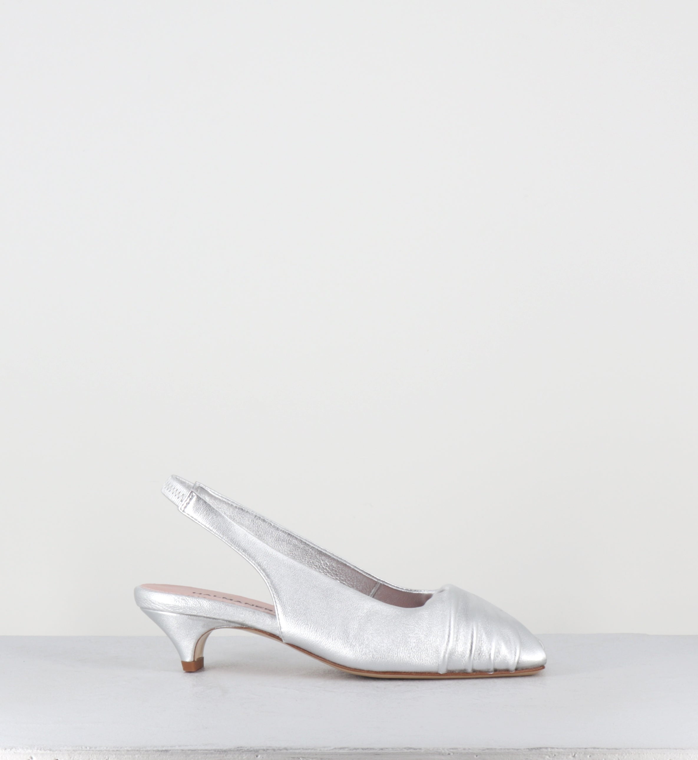 Sandales petit talon cuir argent - TALA02 METAL ARGENTO