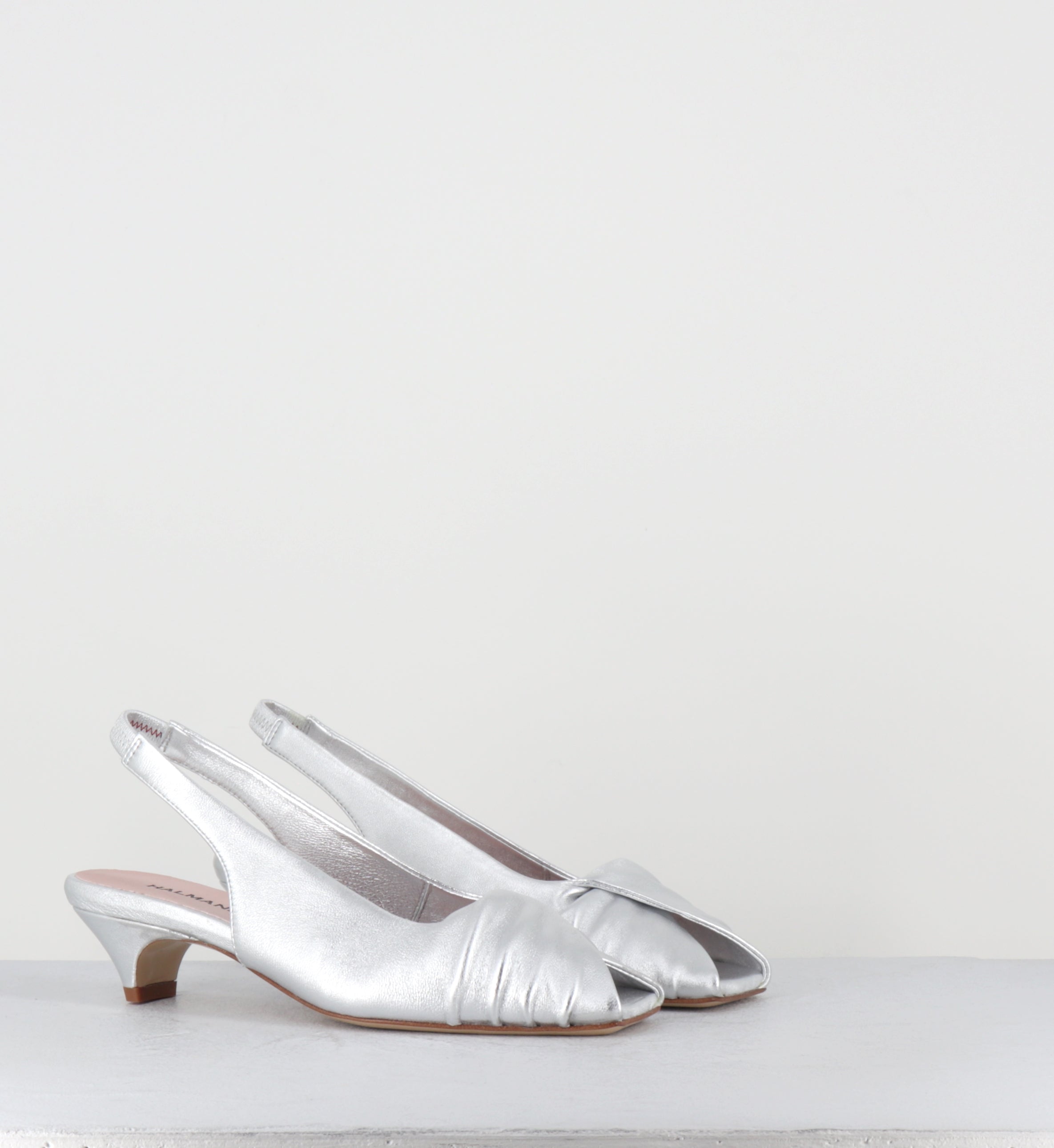 Sandales petit talon cuir argent - TALA02 METAL ARGENTO