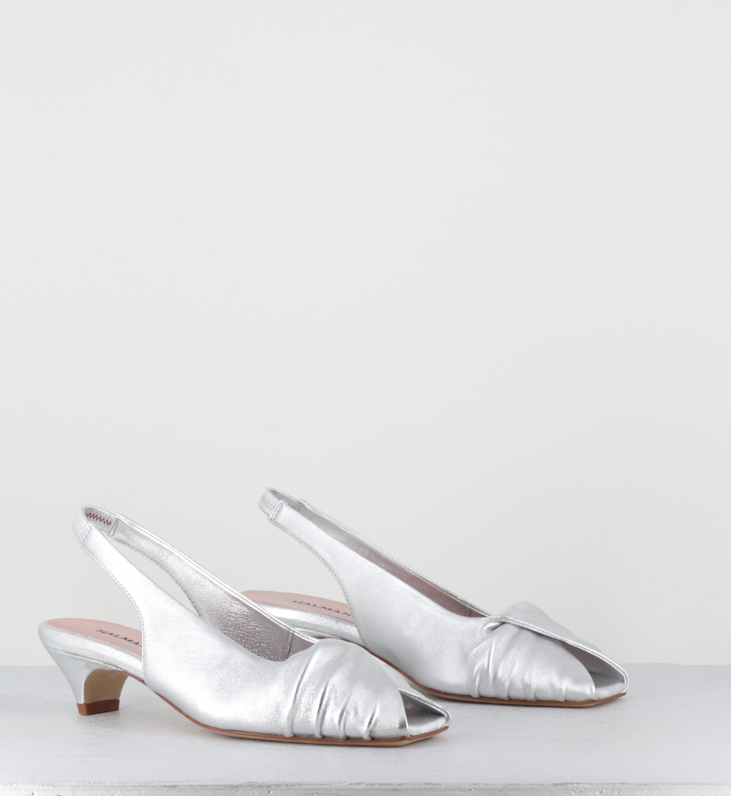 Sandales petit talon cuir argent - TALA02 METAL ARGENTO