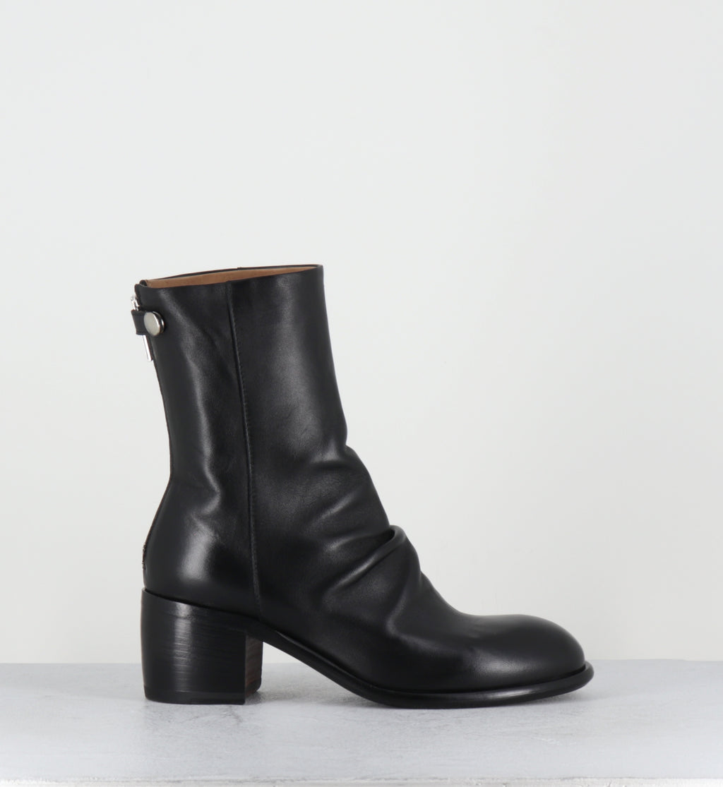 Boots en cuir noir à talon - 6091 GLAMOUR NERO