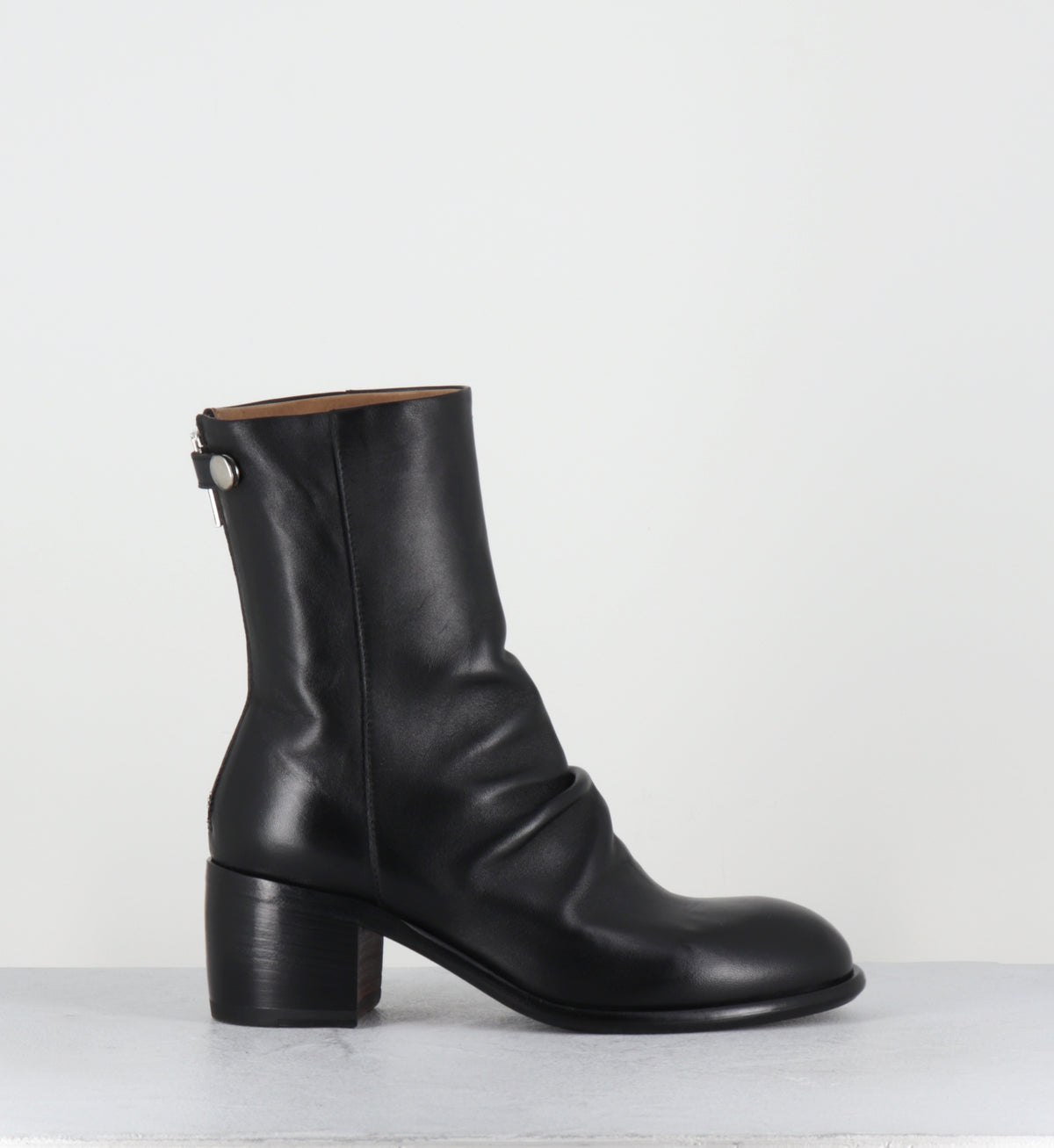 Boots en cuir noir à talon - 6091 GLAMOUR NERO