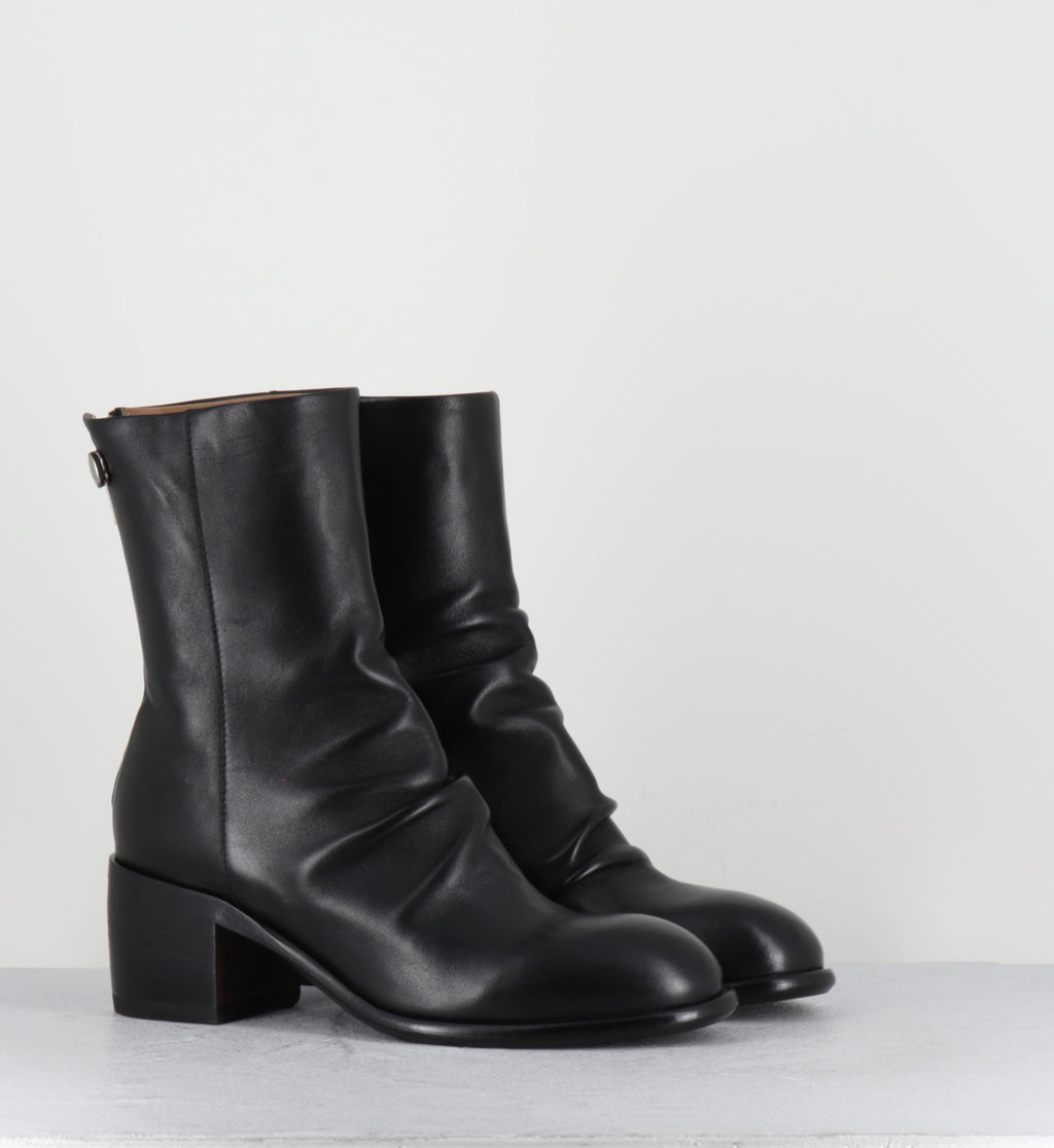 Boots en cuir noir à talon - 6091 GLAMOUR NERO