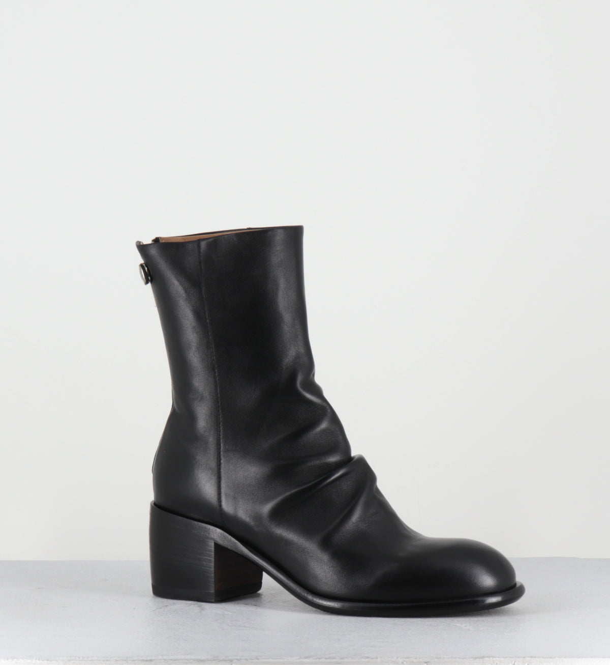 Boots en cuir noir à talon - 6091 GLAMOUR NERO