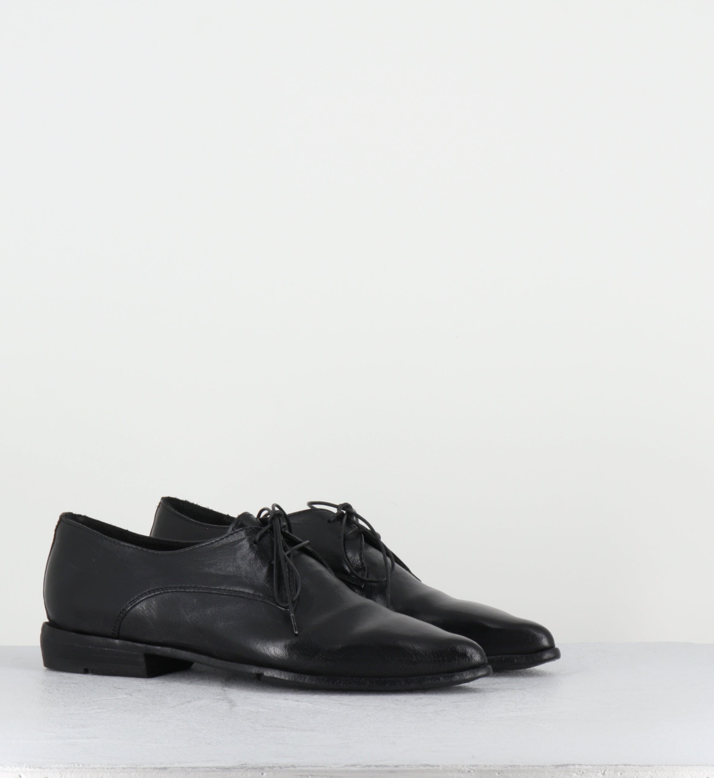 Derby bout pointu cuir noir - DL19A RANCH NERO