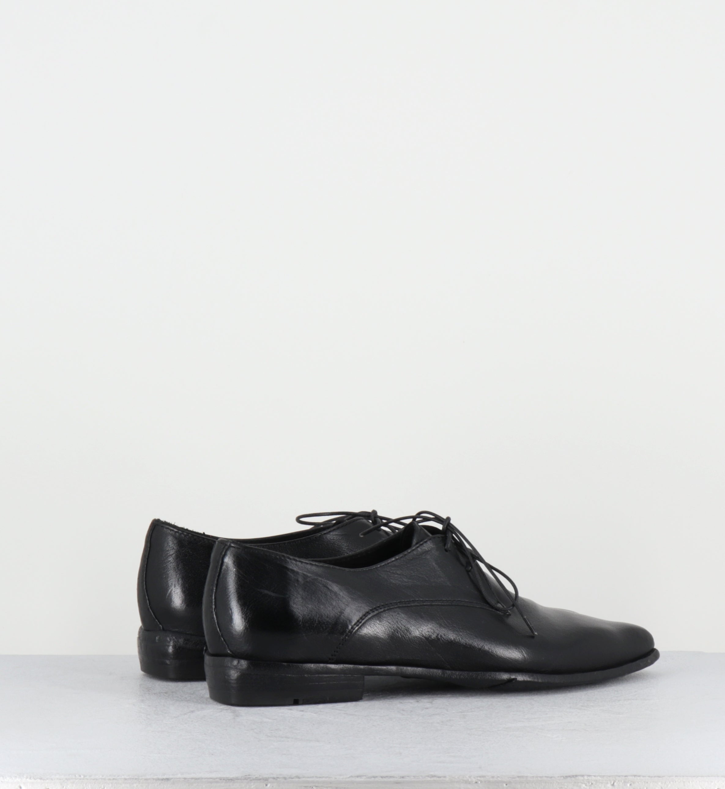 Derby bout pointu cuir noir - DL19A RANCH NERO