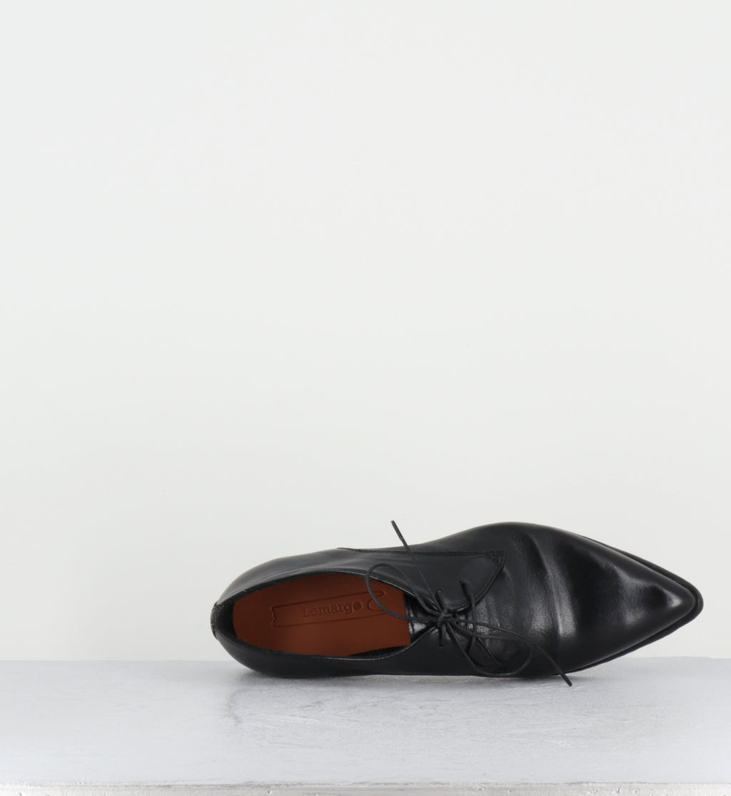 Derby bout pointu cuir noir - DL19A RANCH NERO