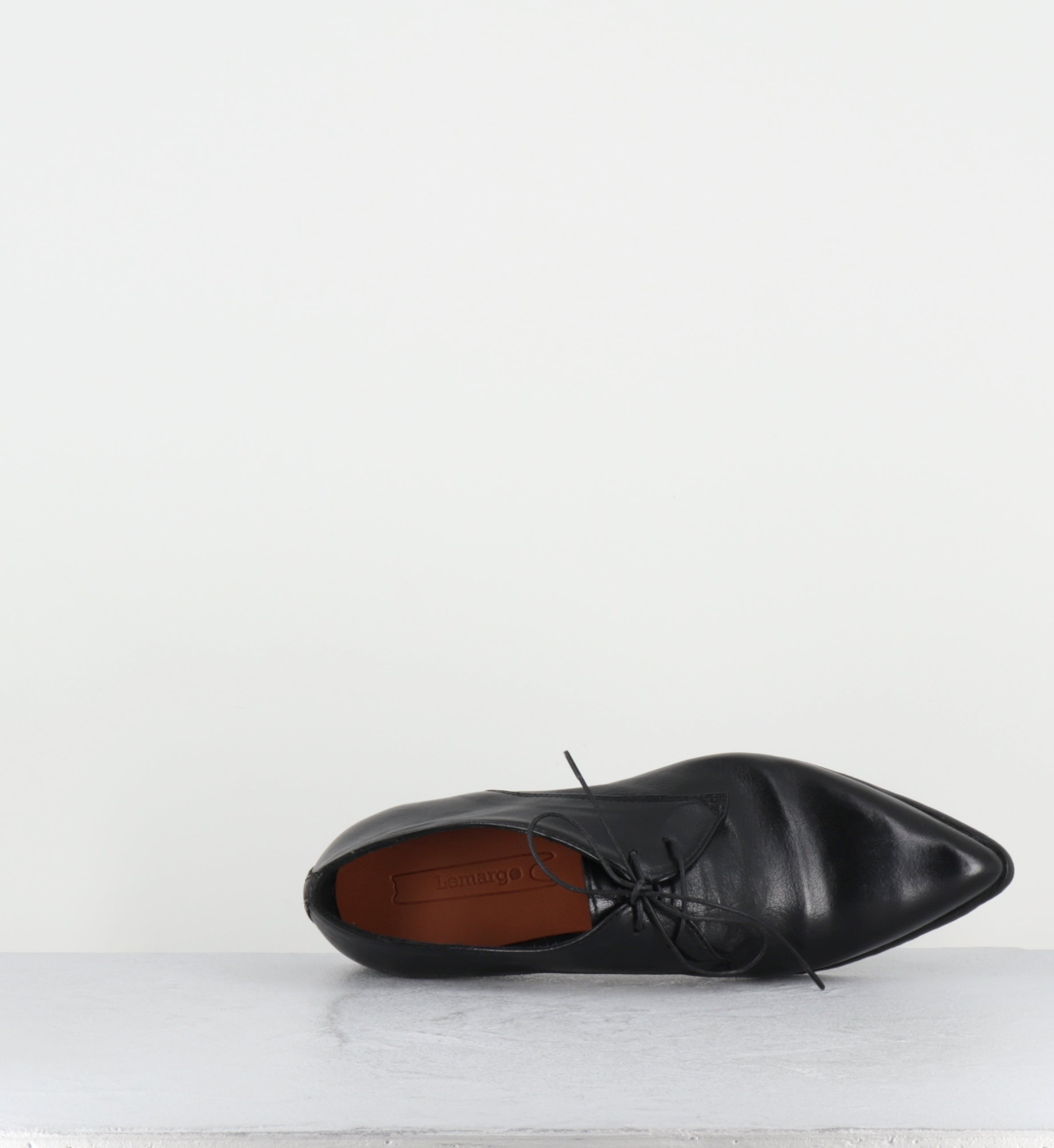 Derby bout pointu cuir noir - DL19A RANCH NERO