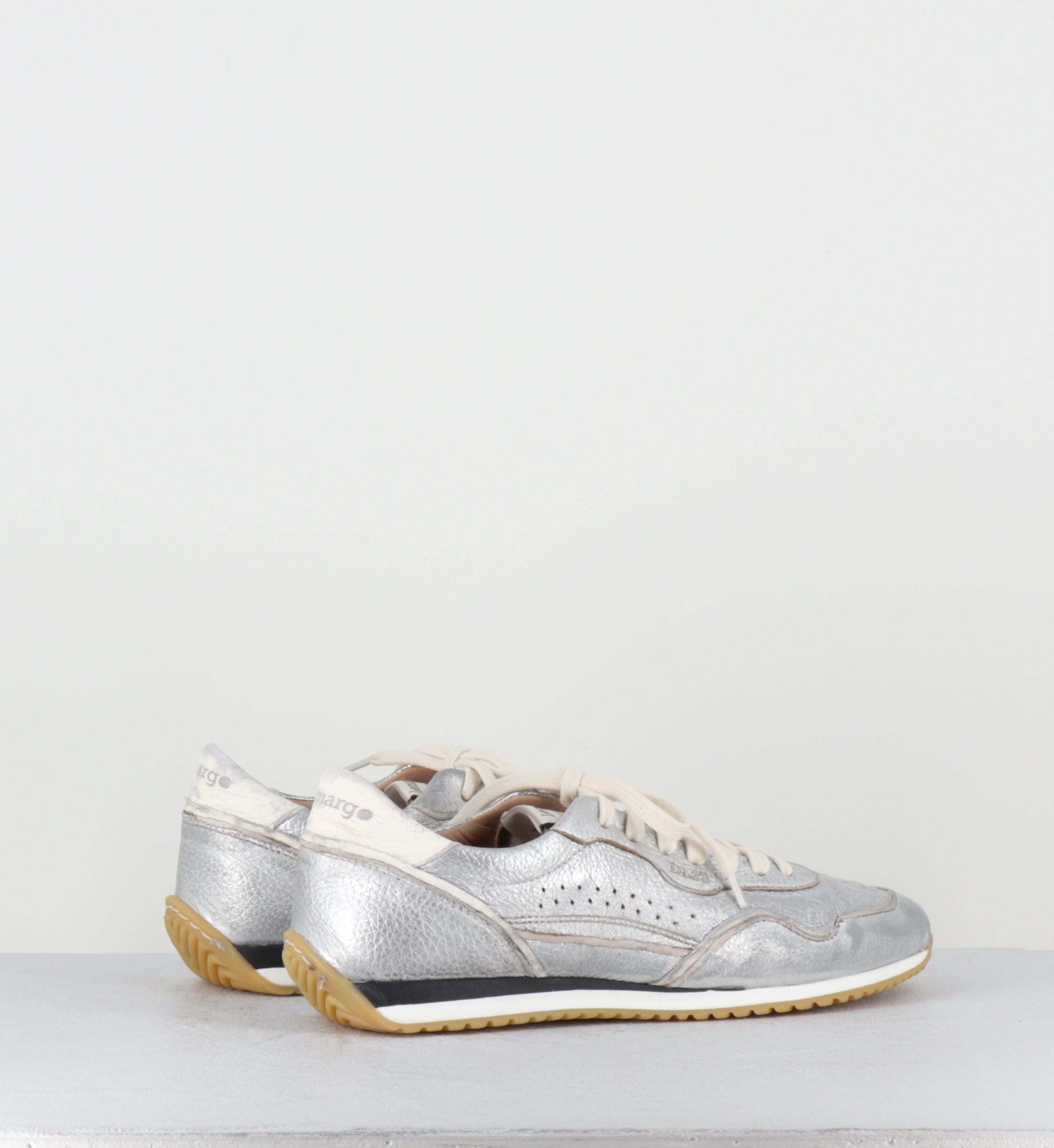 Sneakers en cuir argent - IB01H LAM ARGENTO