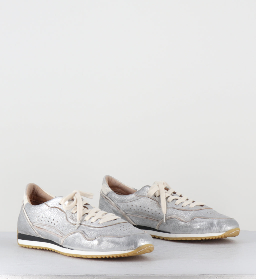 Sneakers en cuir argent - IB01H LAM ARGENTO