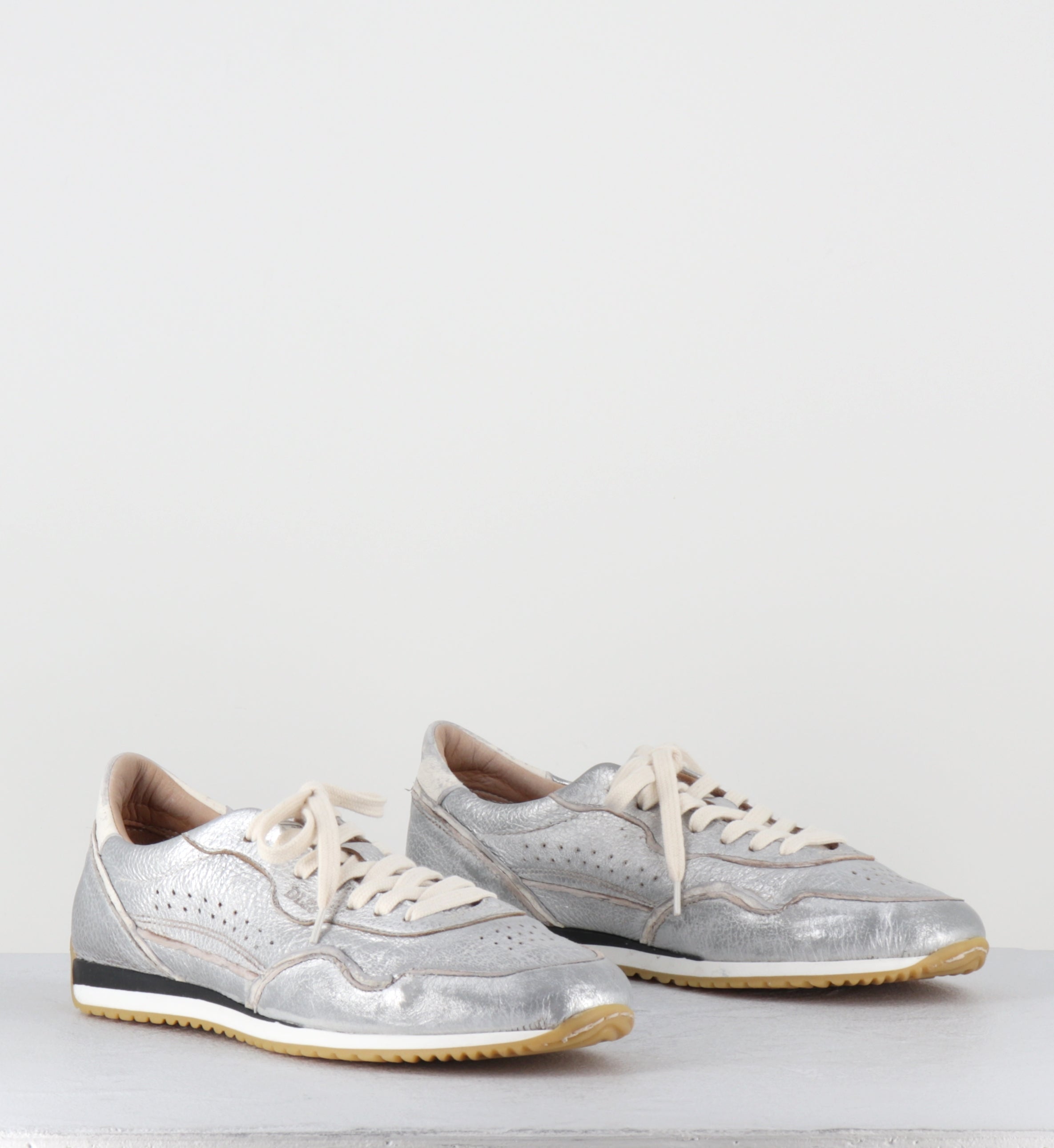 Sneakers en cuir argent - IB01H LAM ARGENTO