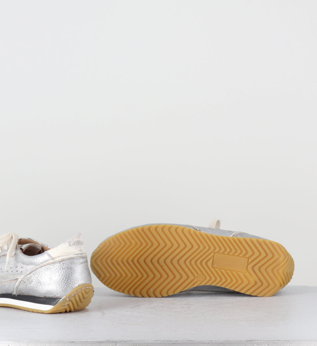 Sneakers en cuir argent - IB01H LAM ARGENTO