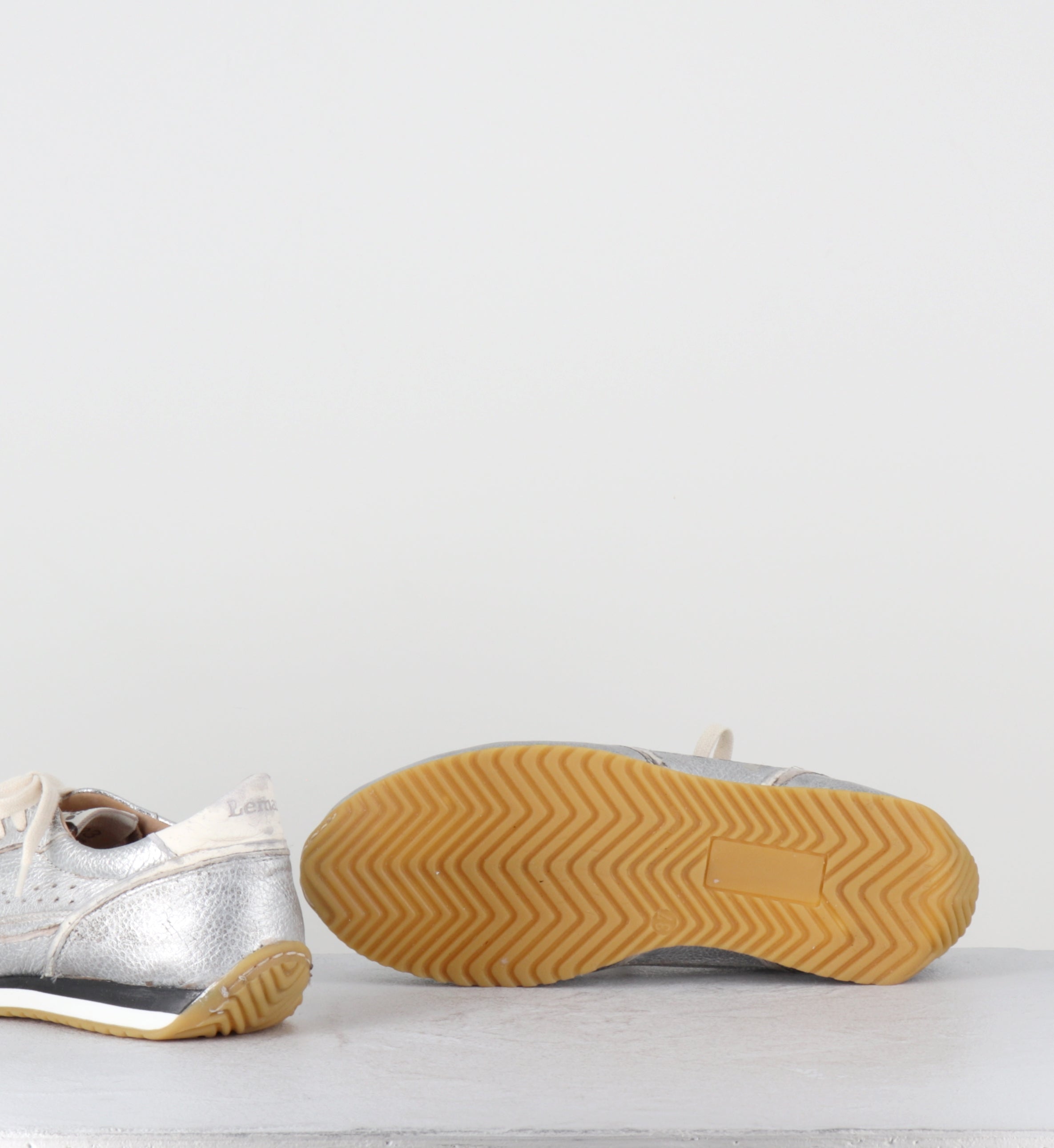 Sneakers en cuir argent - IB01H LAM ARGENTO