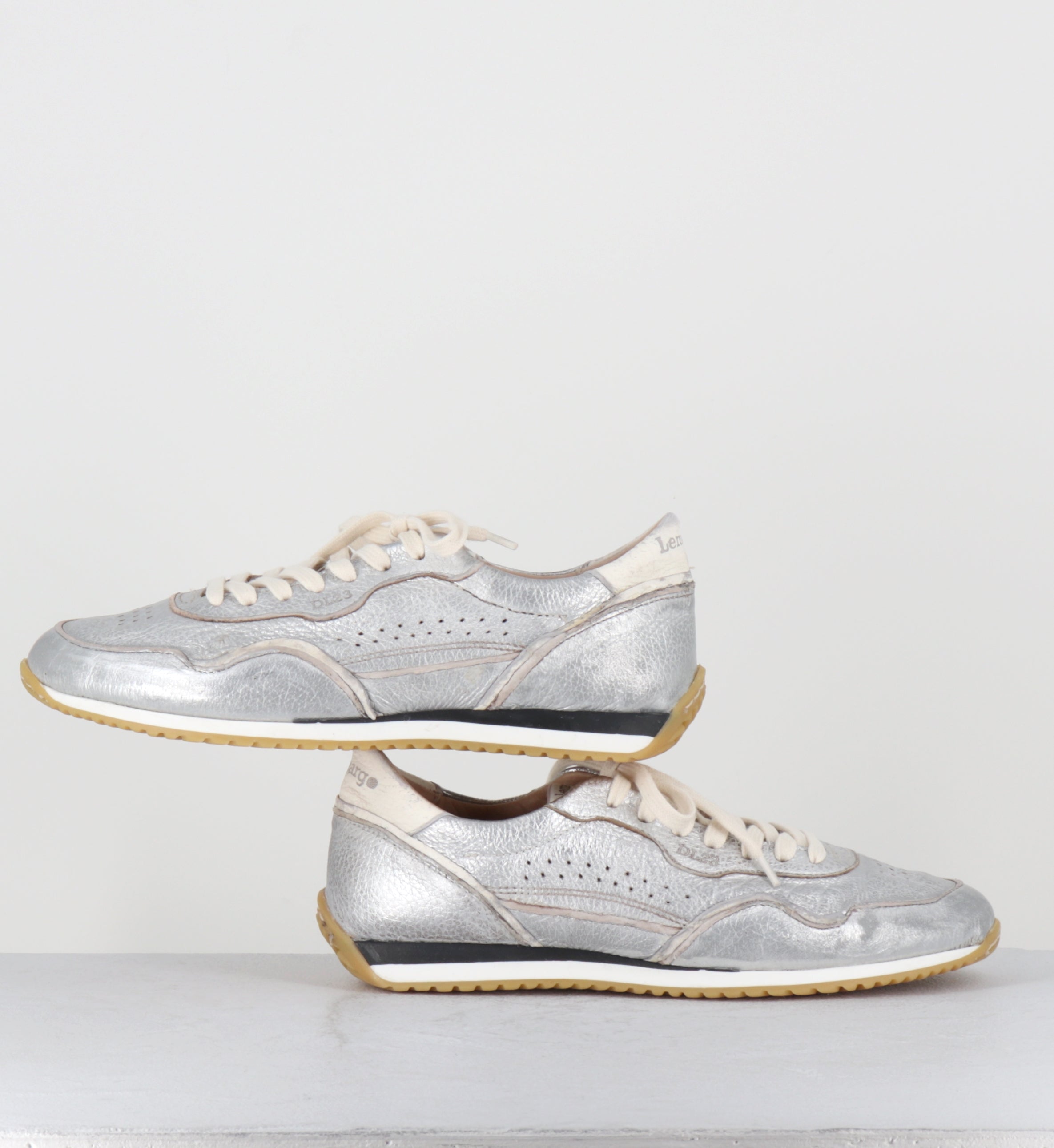 Sneakers en cuir argent - IB01H LAM ARGENTO